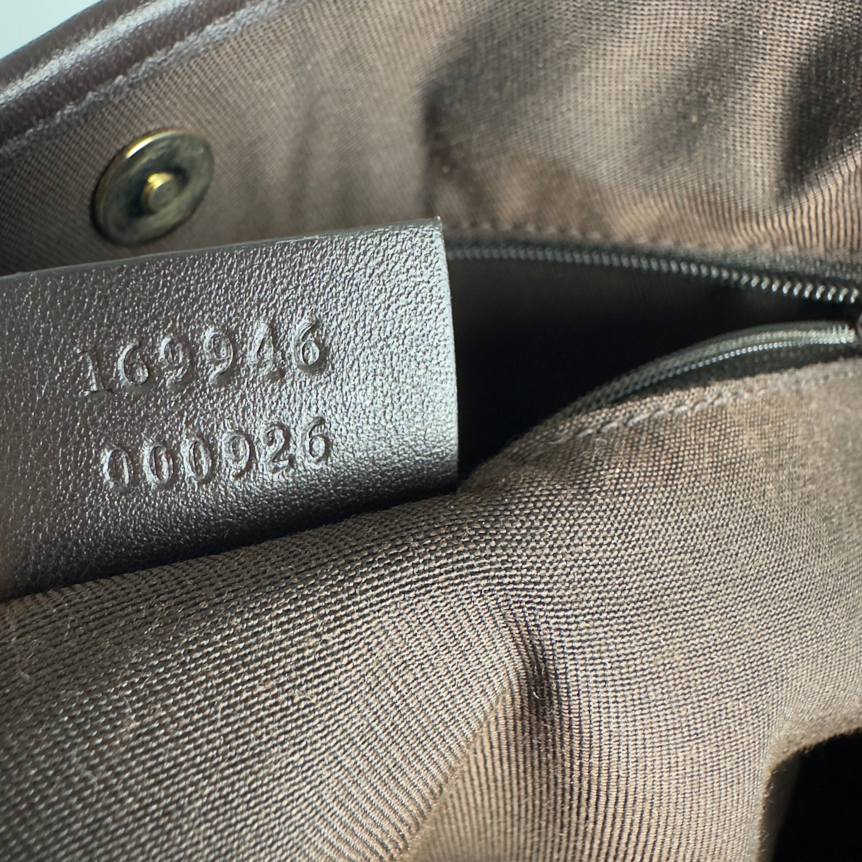 GUCCI Tote bag in brown canvas and leather