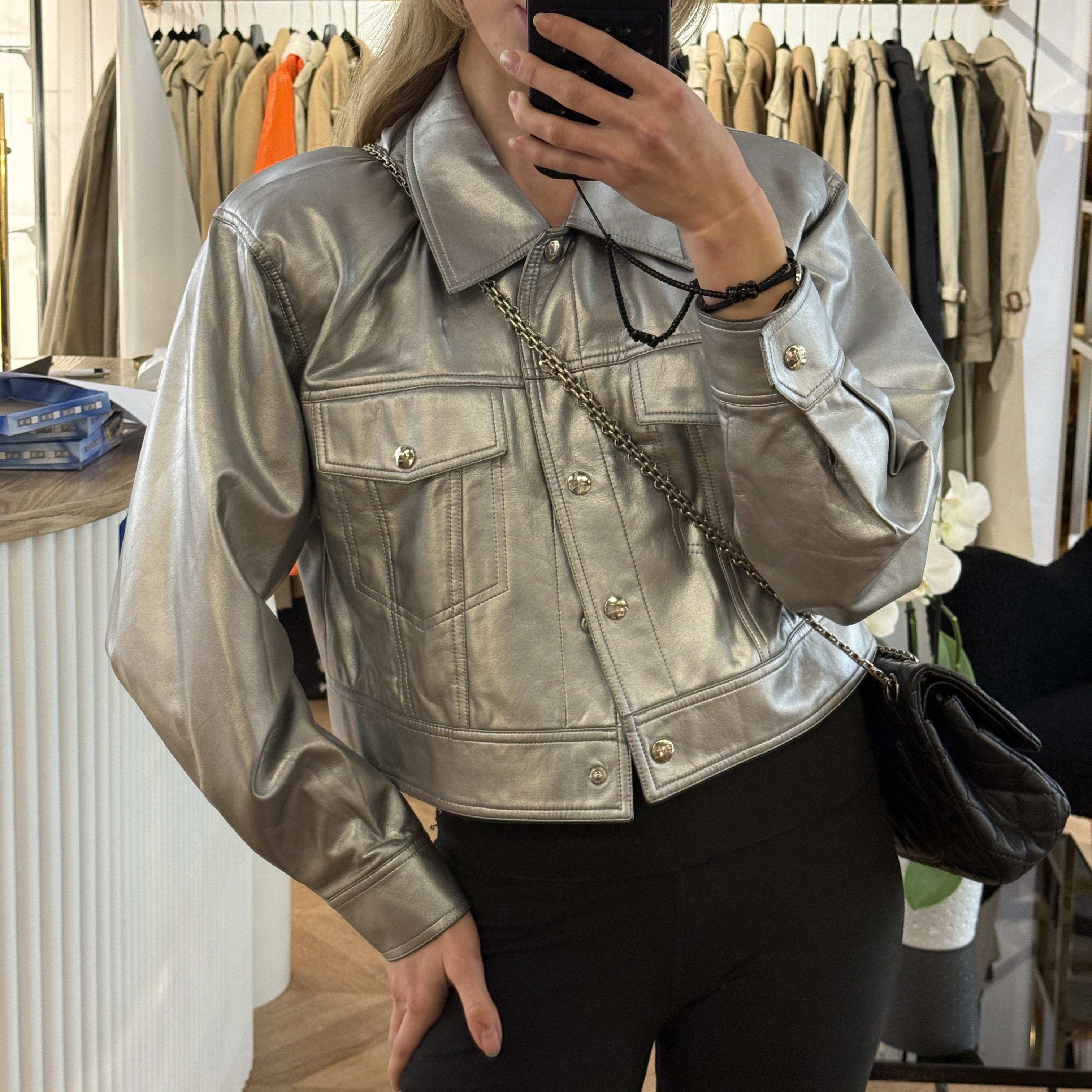 Blouson COURREGES S argenté