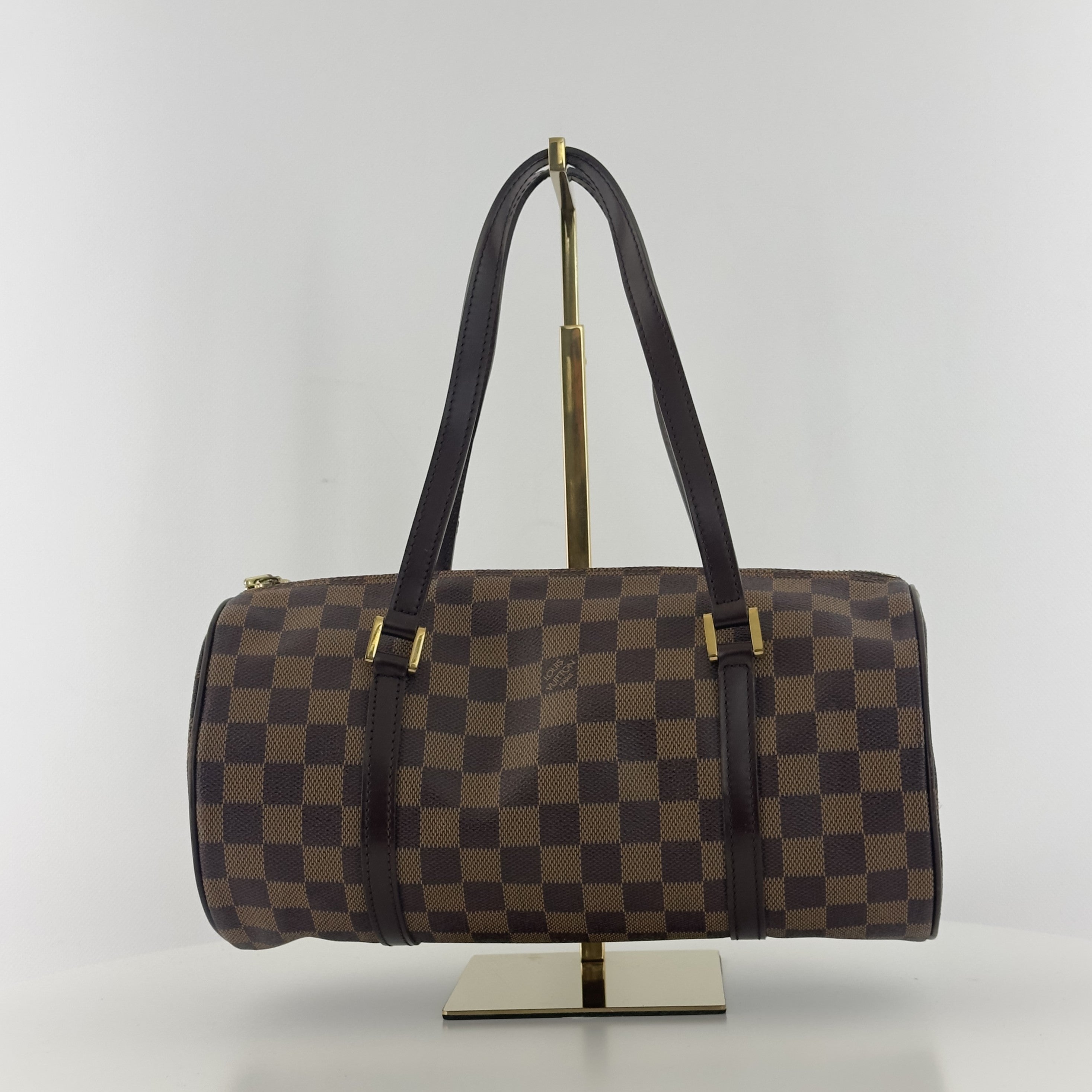 Sac à main LOUIS VUITTON Papillon toile et cuir marron