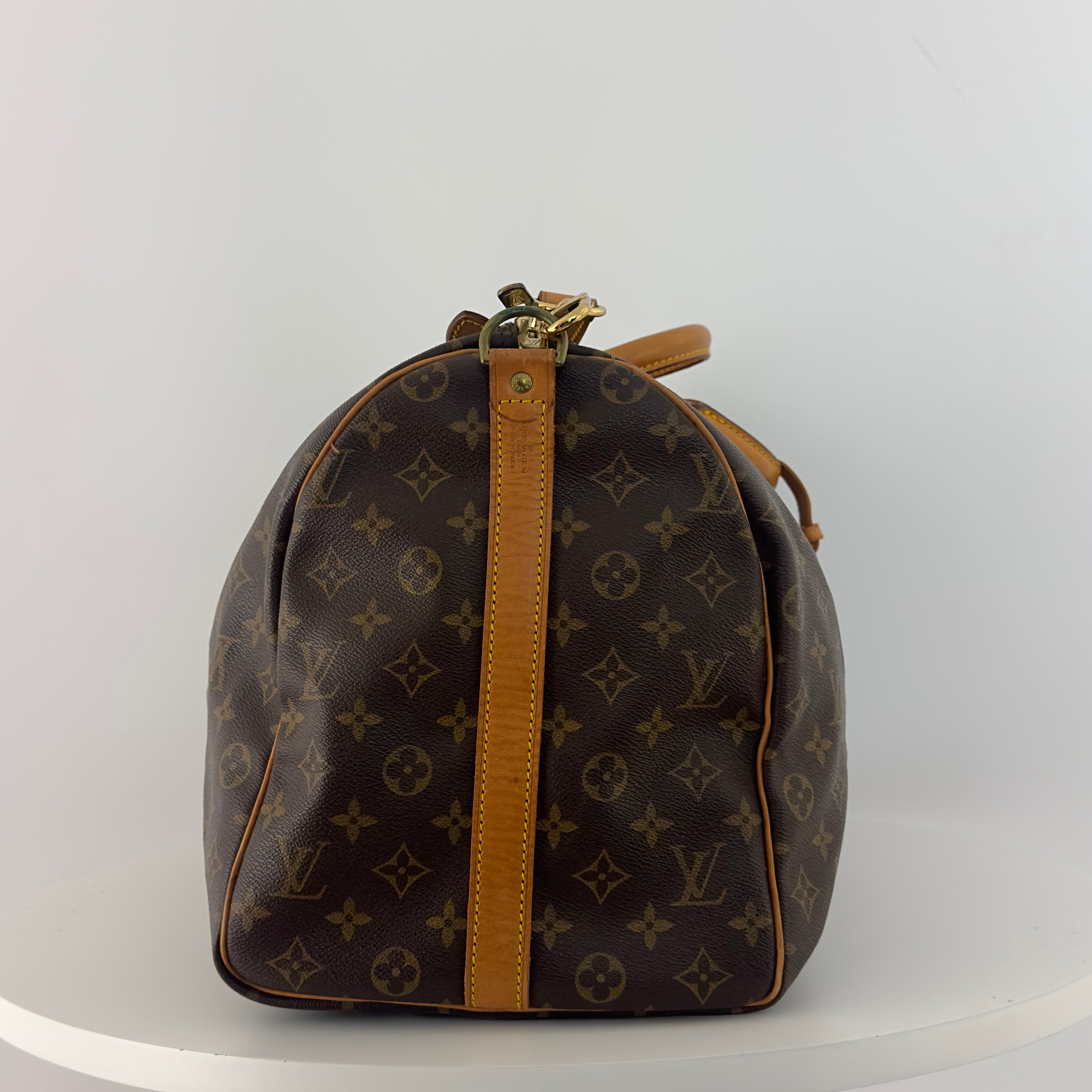 Sac à main LOUIS VUITTON Keepall 50 toile et cuir marron