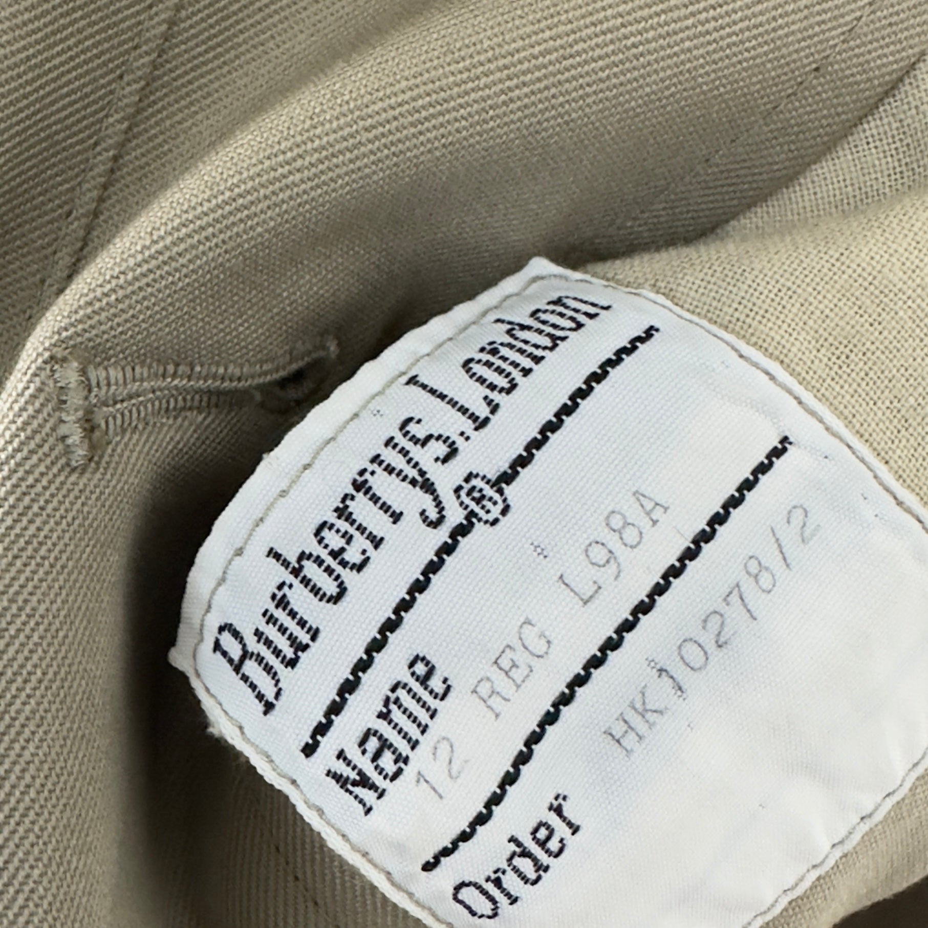 Trench Coat BURBERRY M coton beige