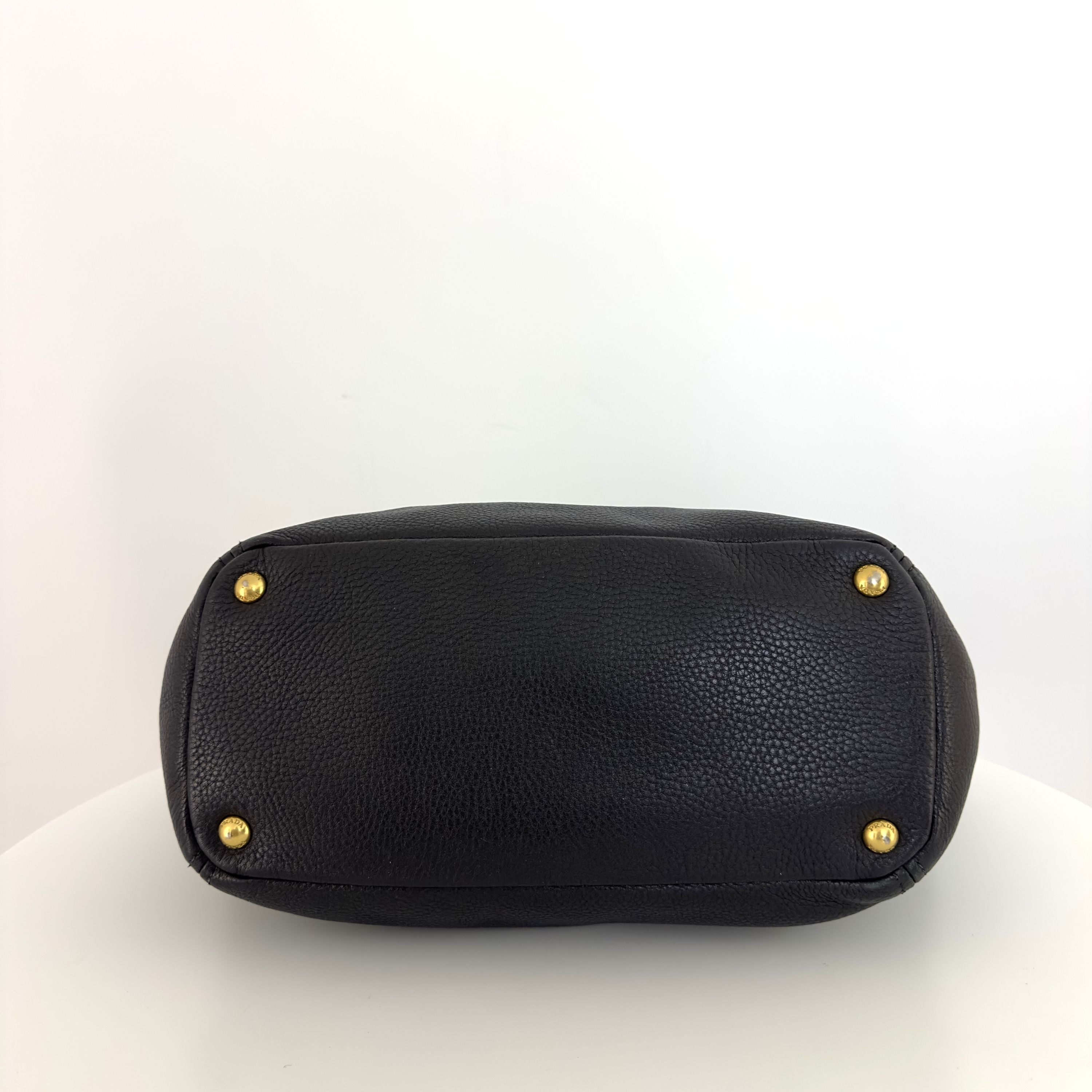 PRADA Daino black leather handbag