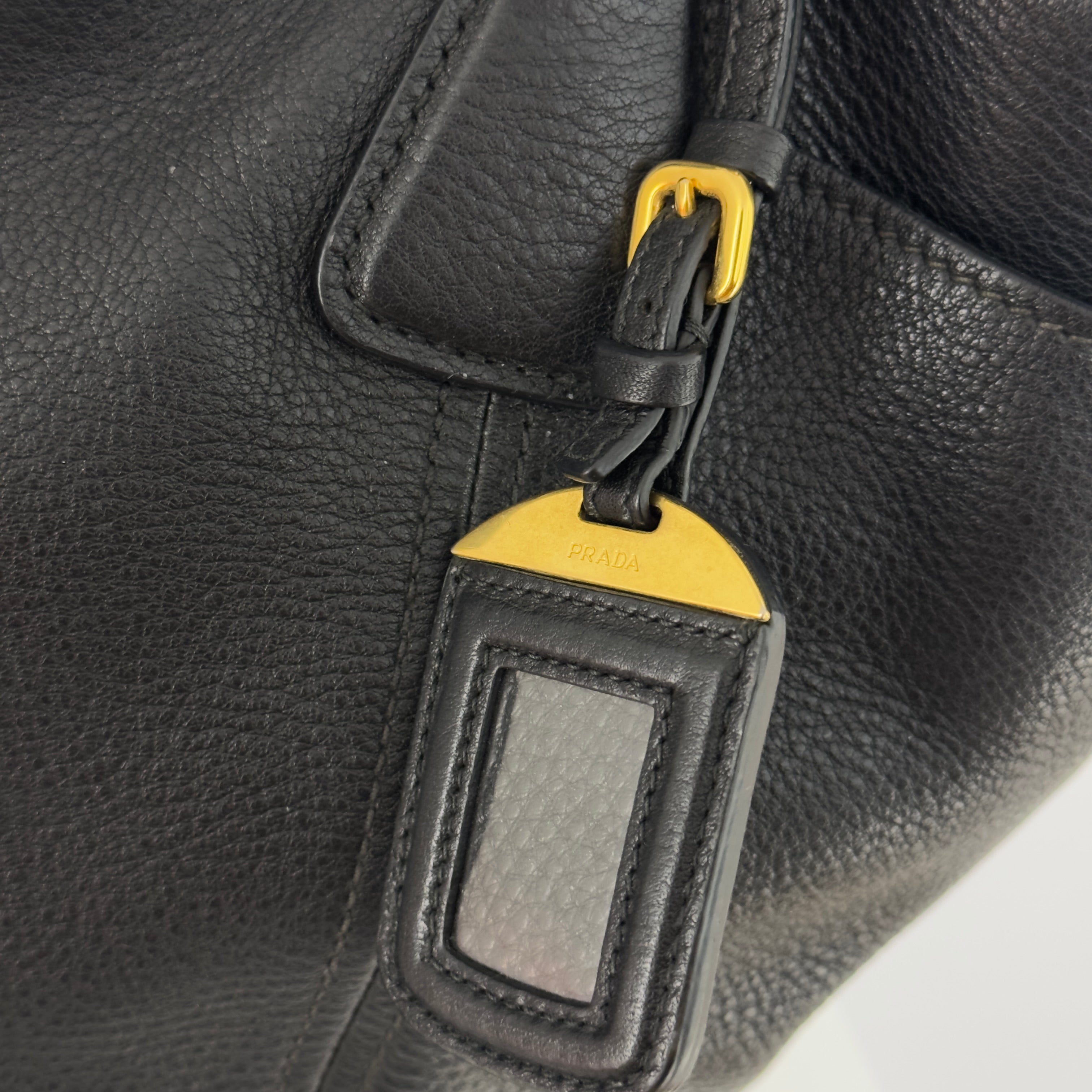 PRADA Daino black leather handbag