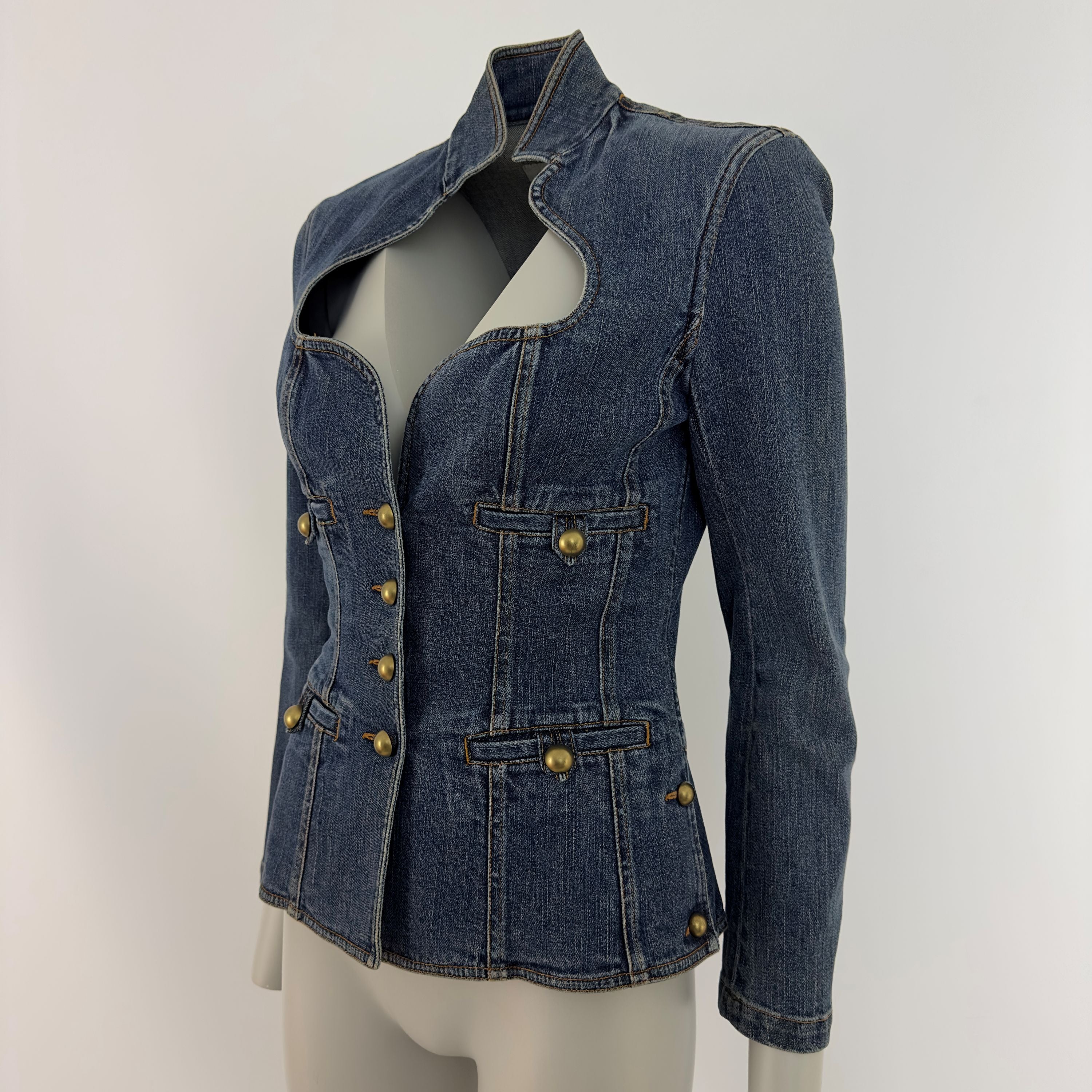 Veste YVES SAINT LAURENT XS denim bleu