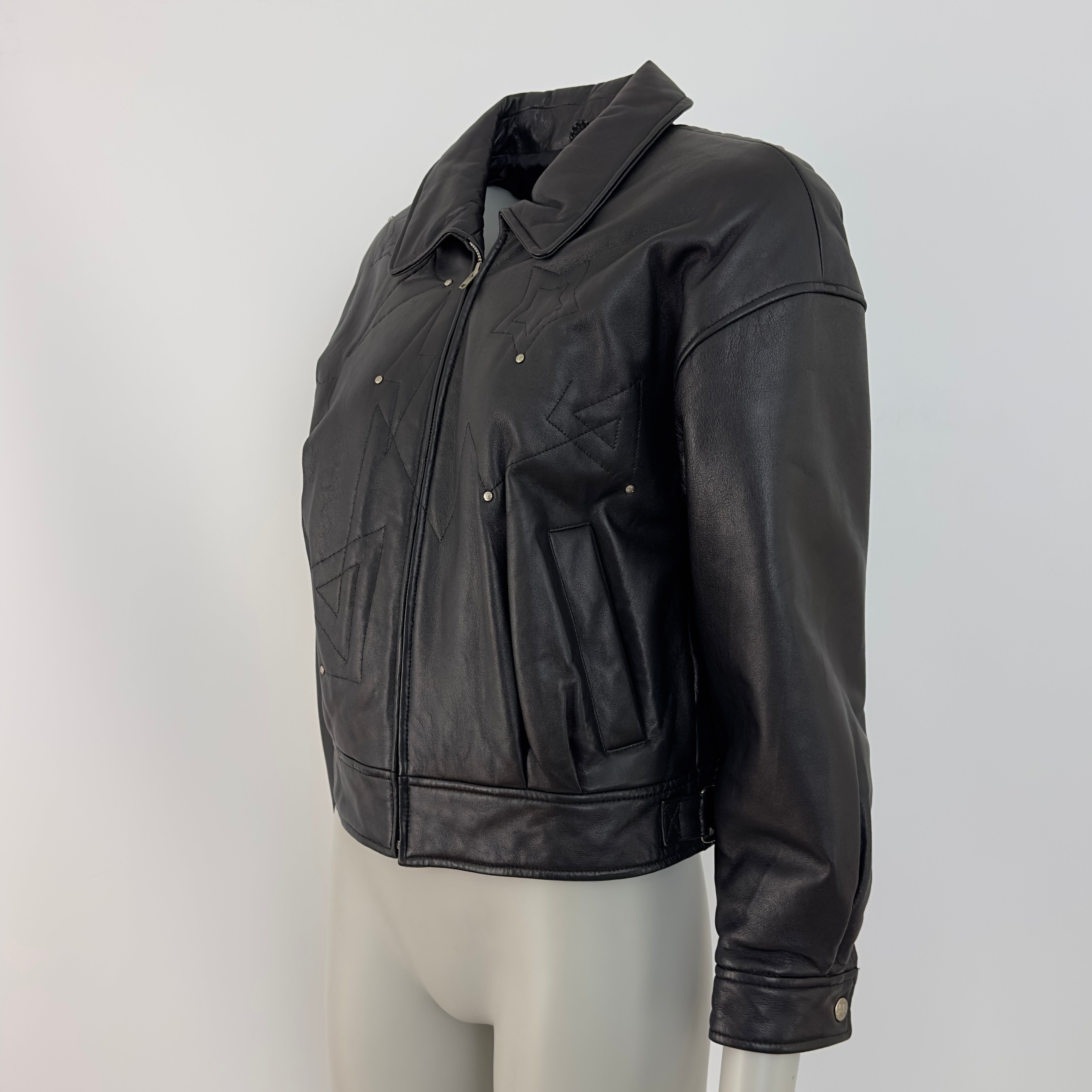Blouson COURREGES S Cuir noir