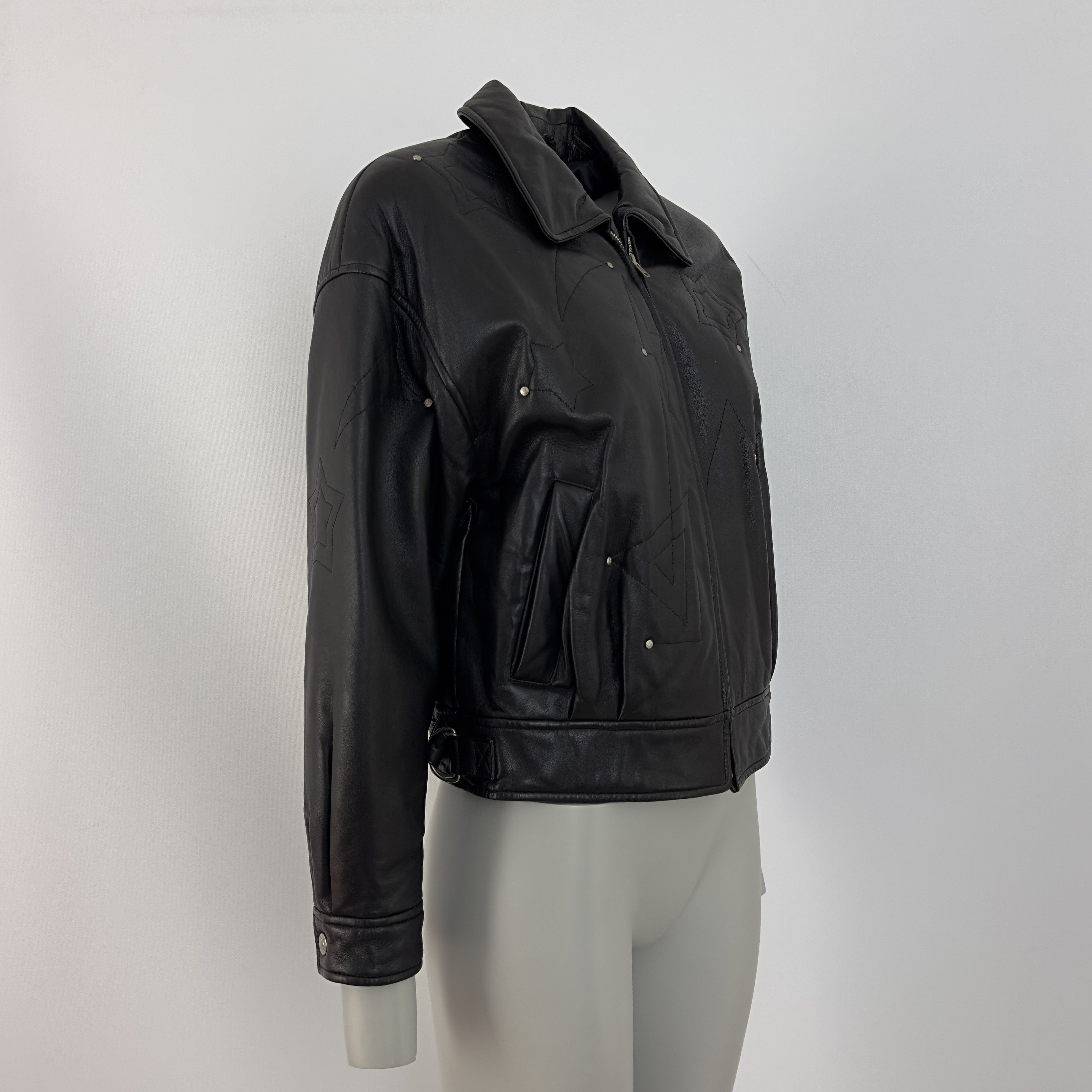 Blouson COURREGES S Cuir noir