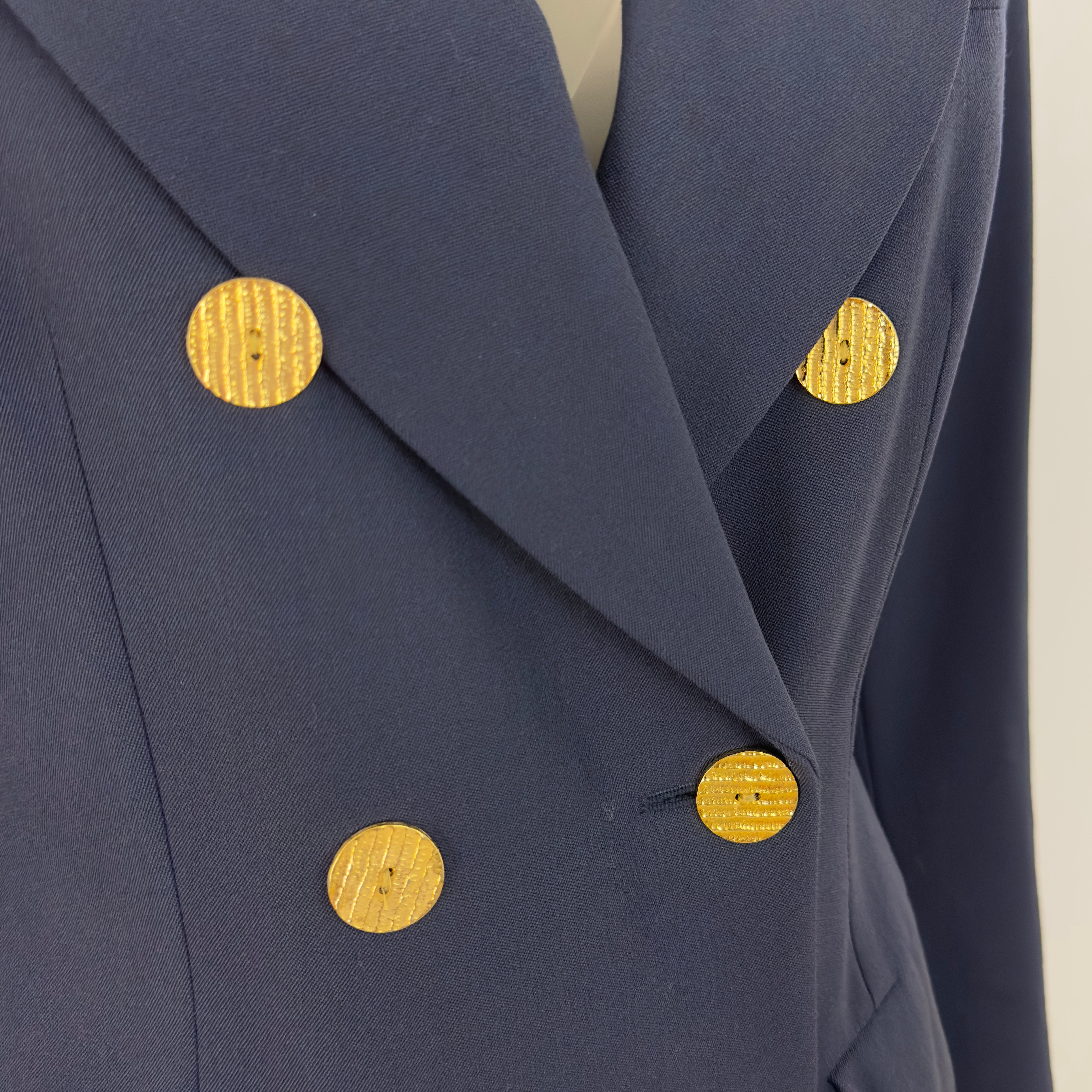 Yves Saint Laurent Rive Gauche blazer, size S, navy blue wool