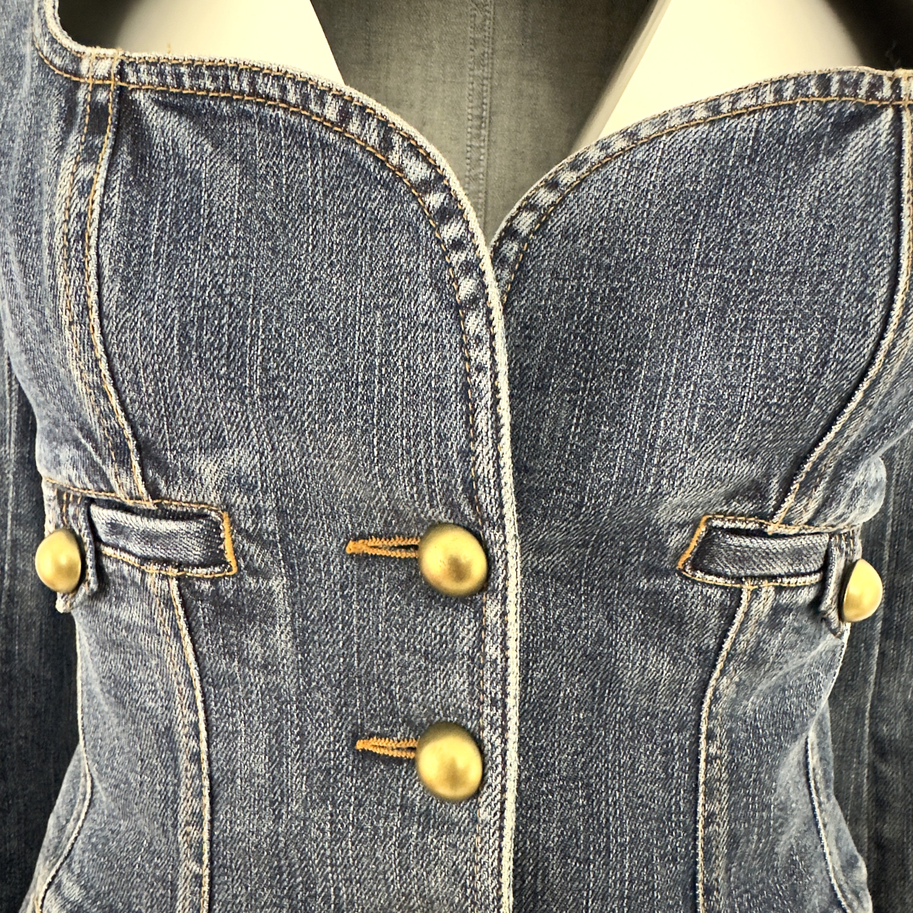 Yves Saint Laurent XS blue denim jacket