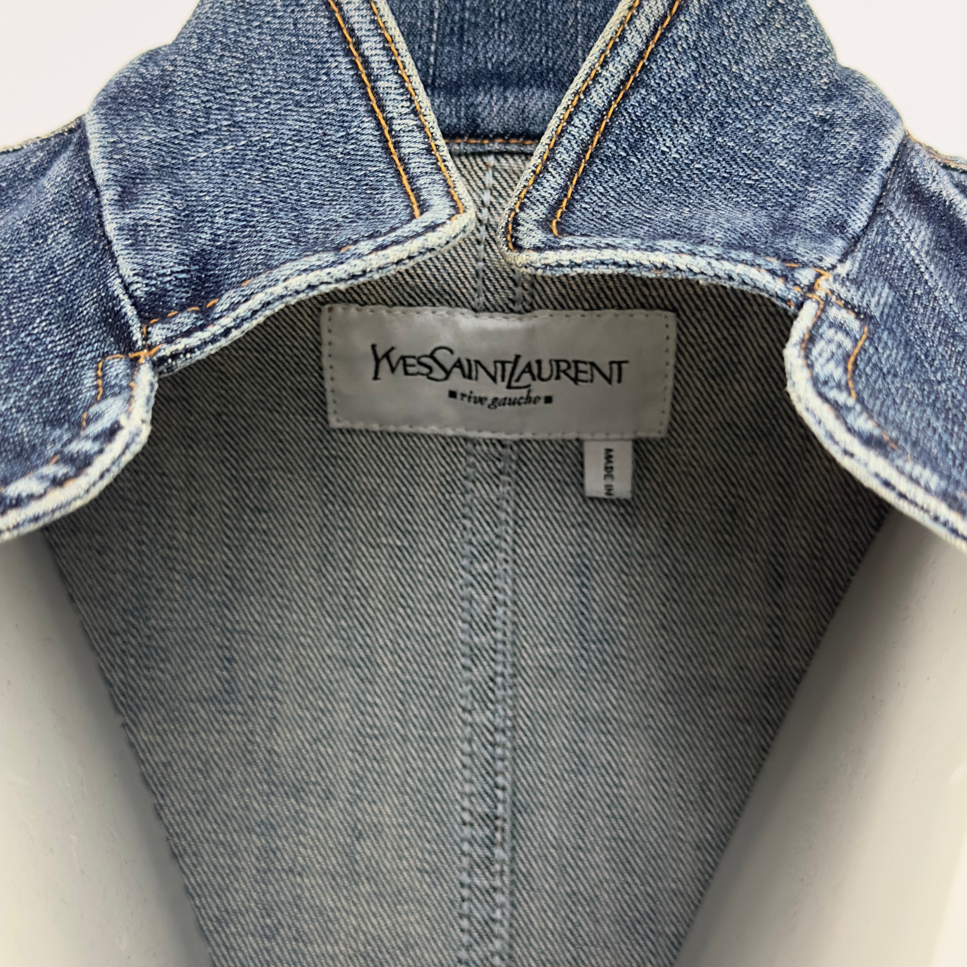 Yves Saint Laurent XS blue denim jacket