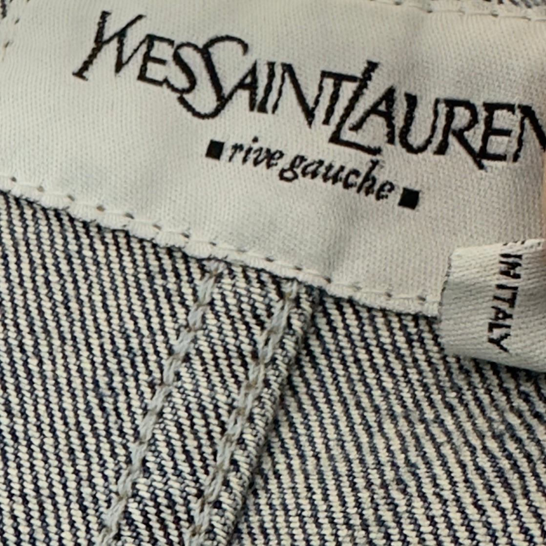 Yves Saint Laurent XS blue denim jacket
