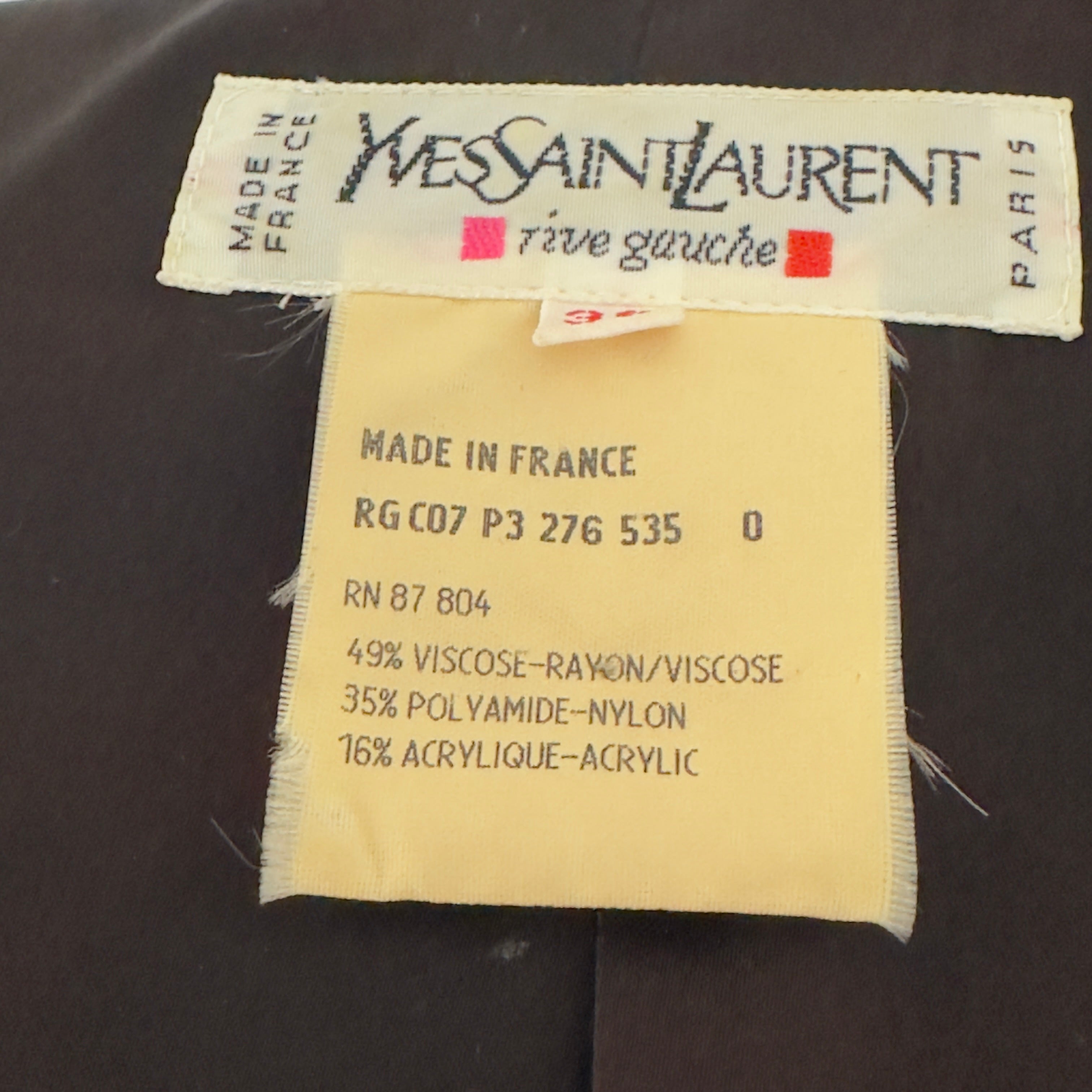 Veste YVES SAINT LAURENT S marron
