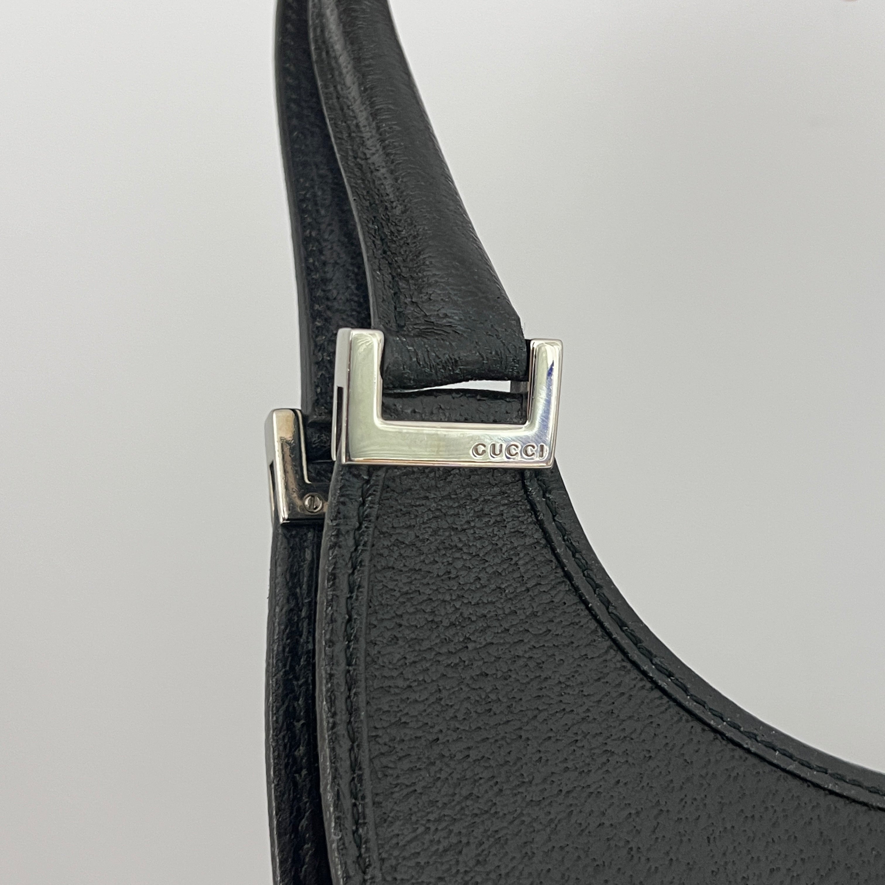 GUCCI Jackie black grained leather bag
