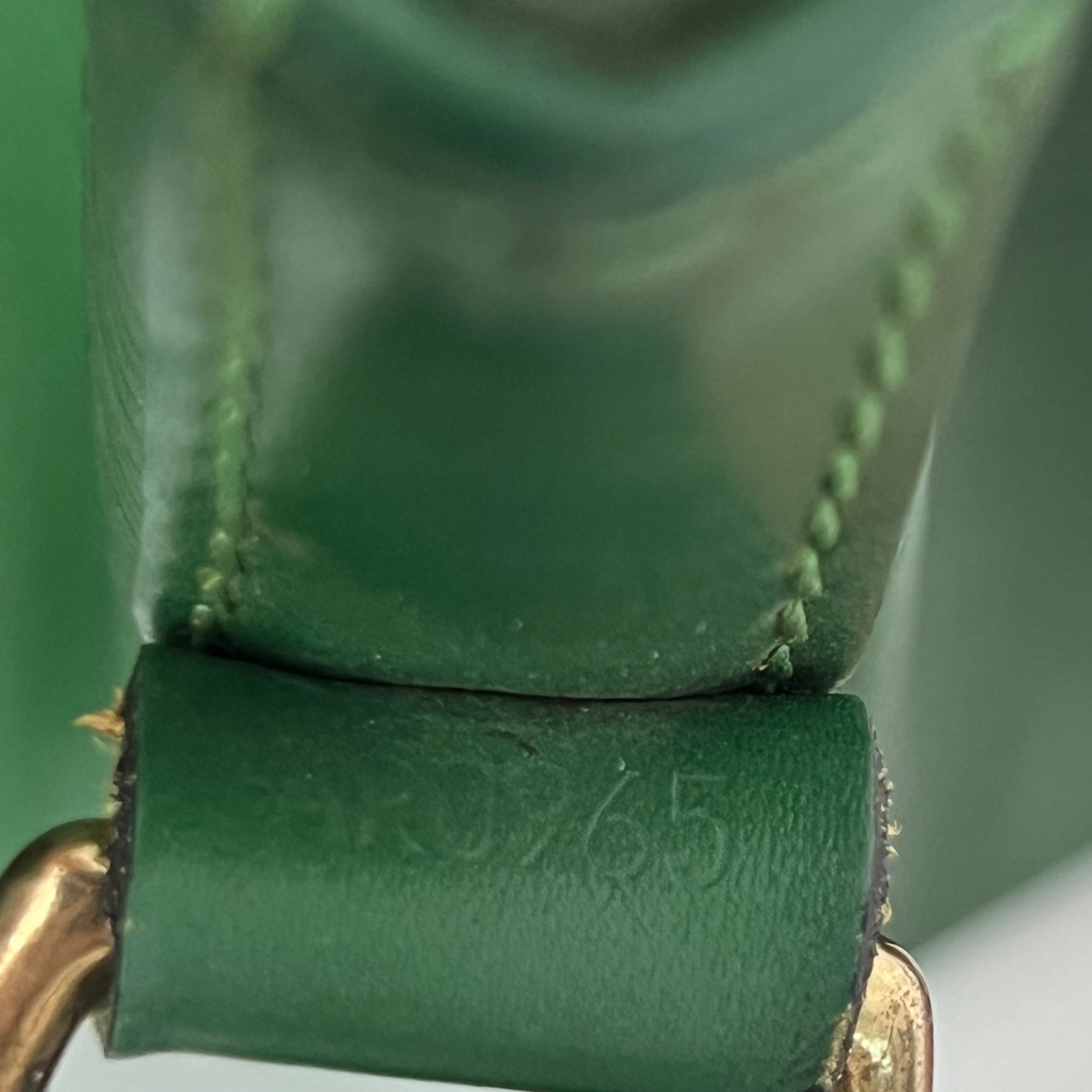 LOUIS VUITTON Noe Petit green epi leather bag