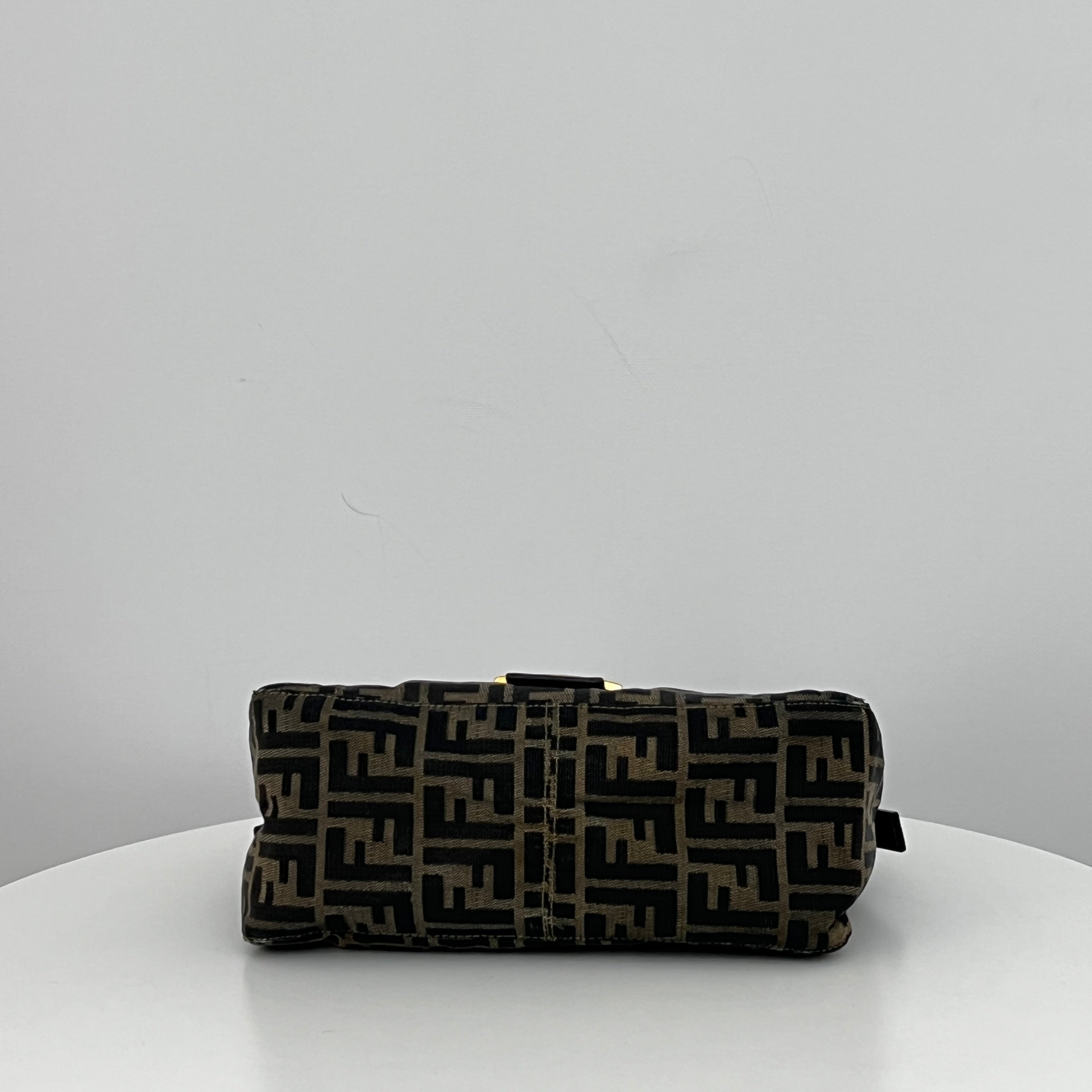 FENDI Mamma Bag in brown canvas and leather