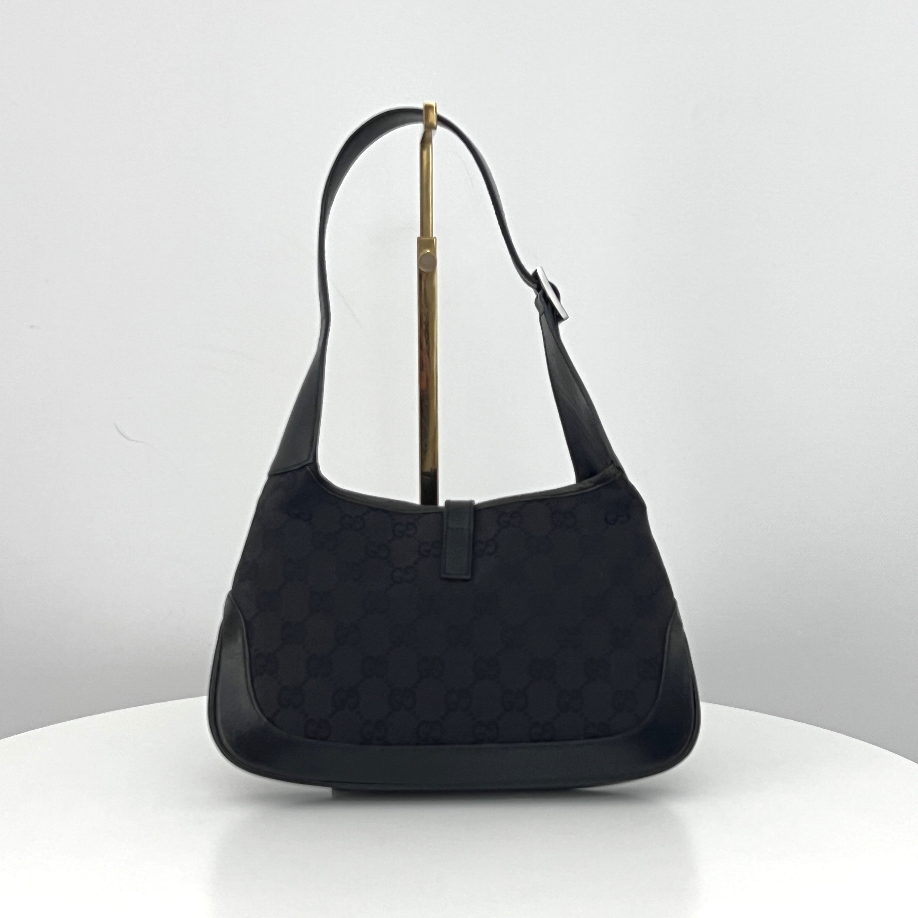 GUCCI Jackie Small Bag black canvas and leather