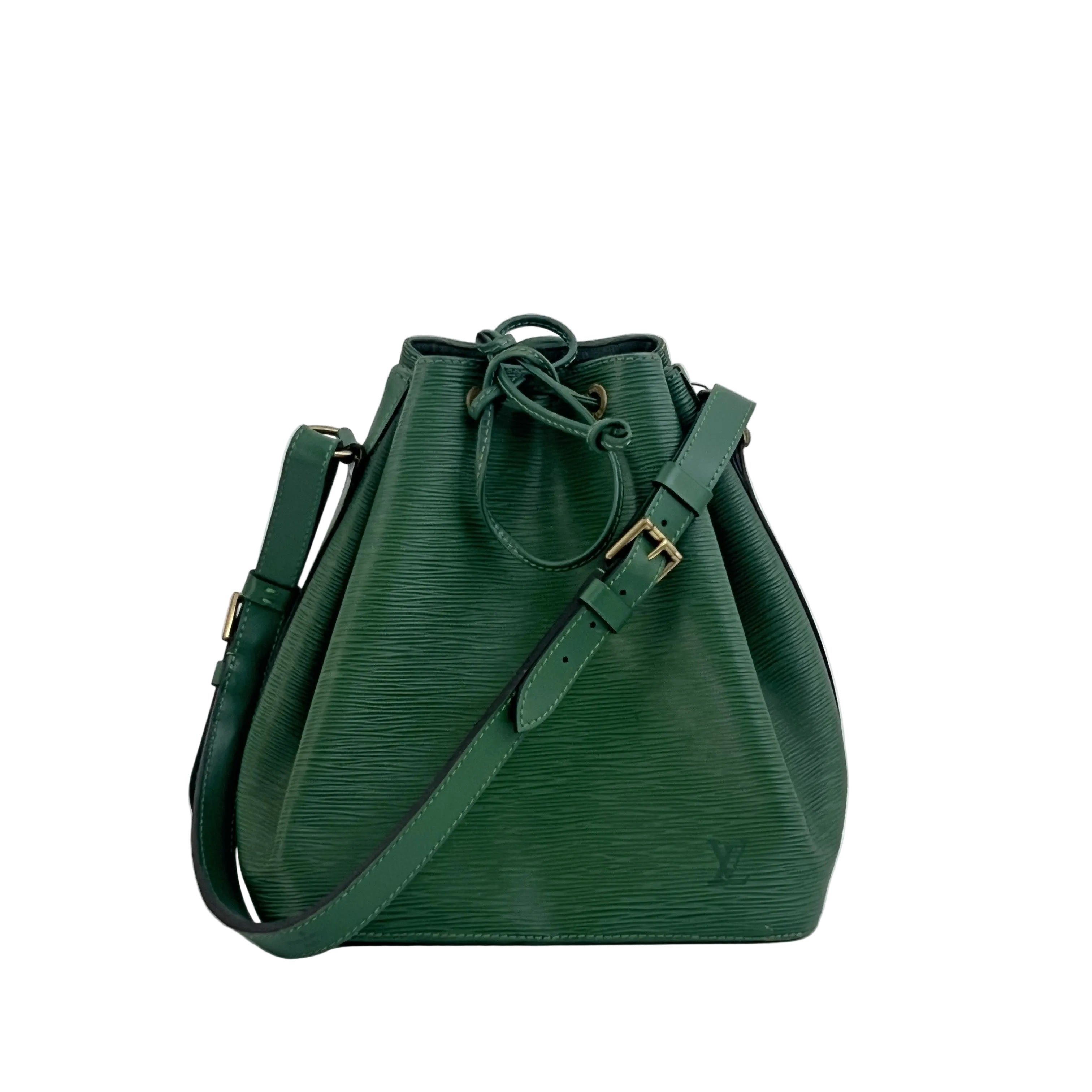 LOUIS VUITTON Noe Petit green epi leather bag