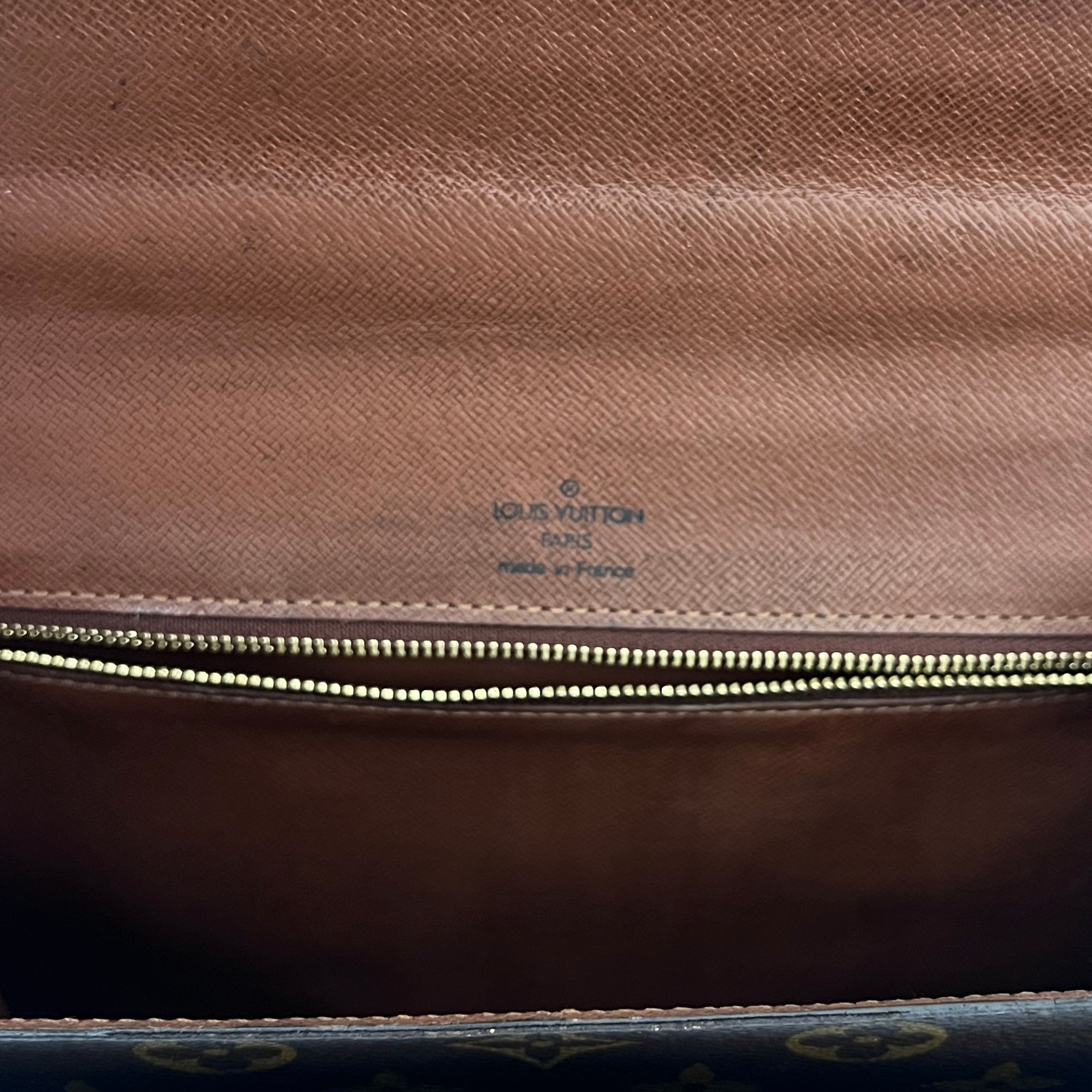Sac à bandoulière LOUIS VUITTON Monceau toile et cuir marron