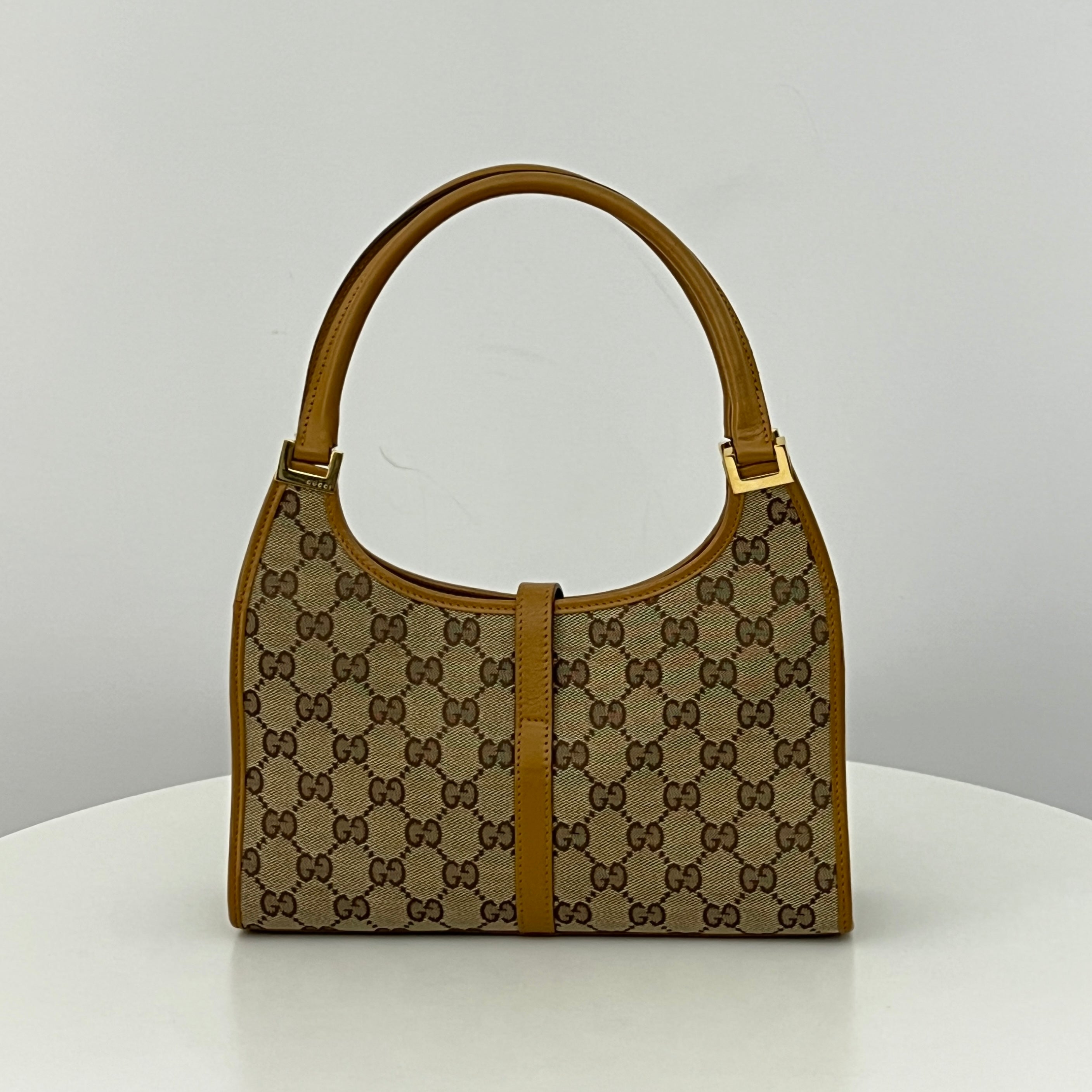Sac GUCCI Jackie Small toile et cuir marron