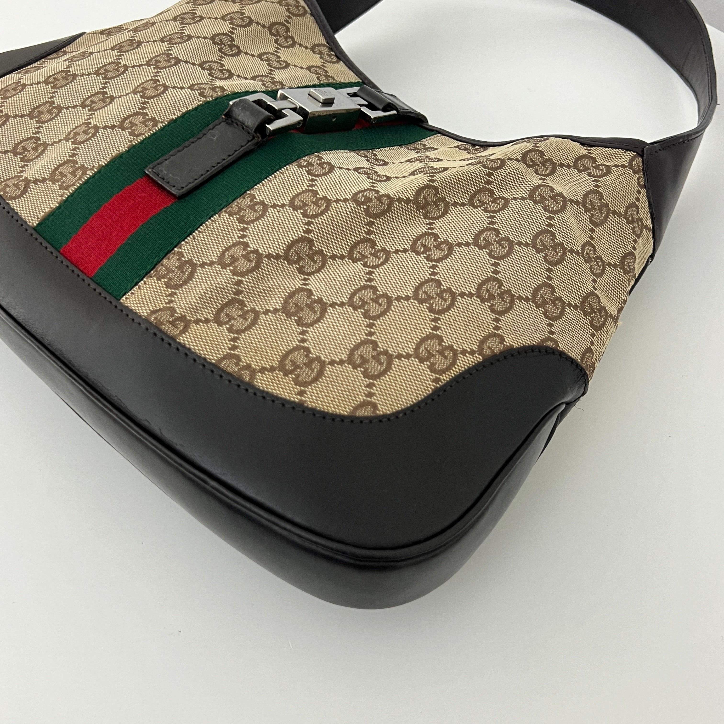 Sac GUCCI Jackie Iconique toile et cuir marron