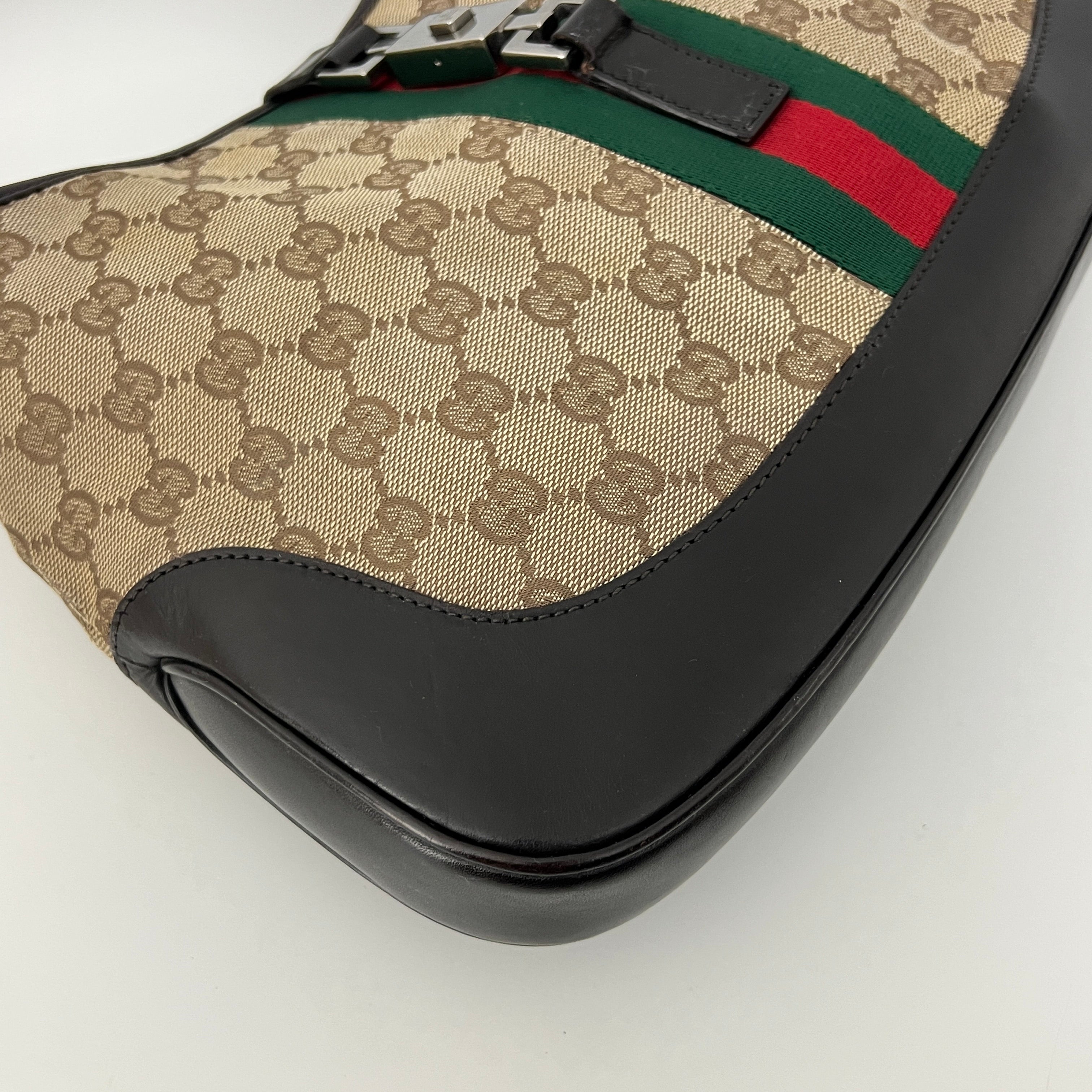 Sac GUCCI Jackie Iconique toile et cuir marron