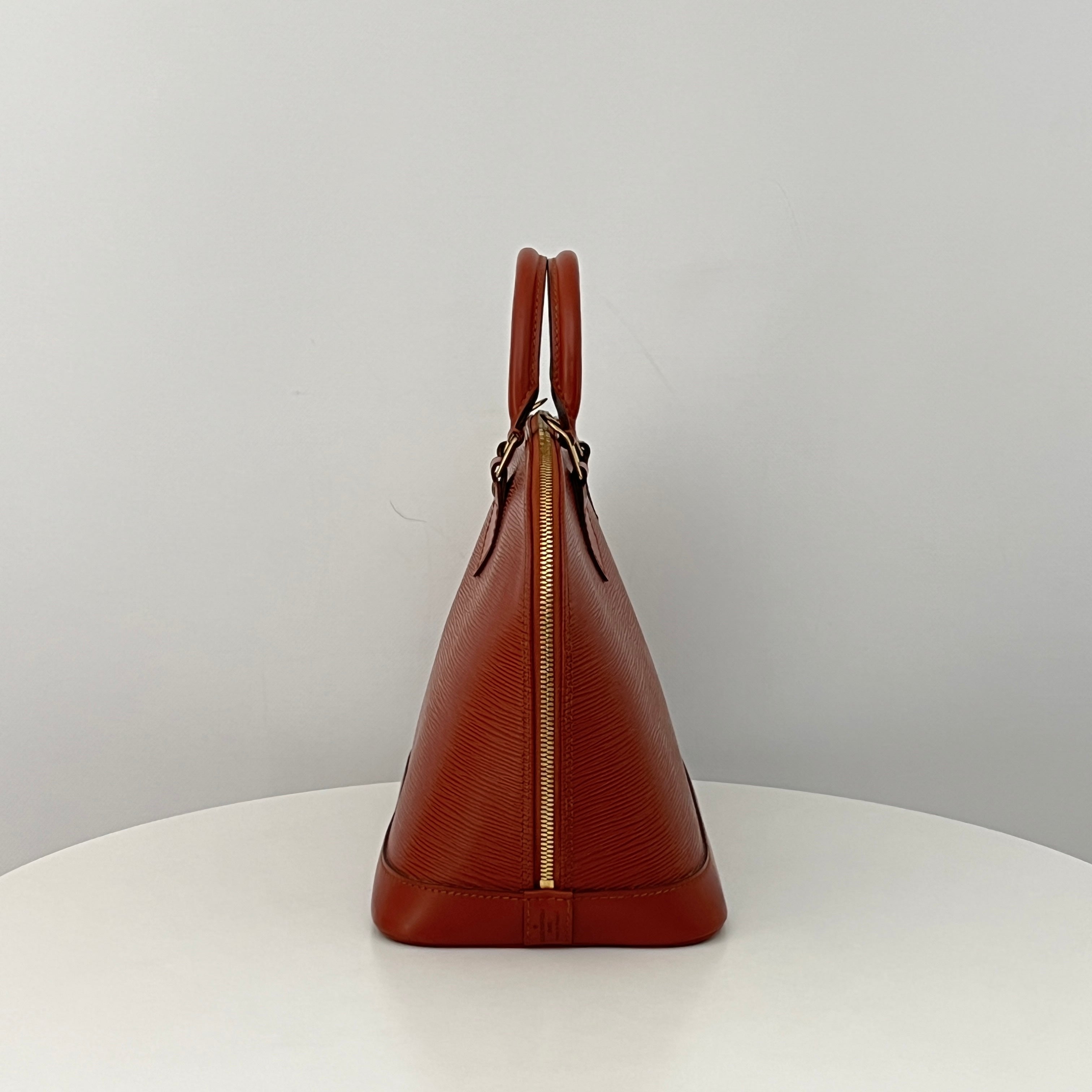 Sac LOUIS VUITTON Alma cuir épi marron