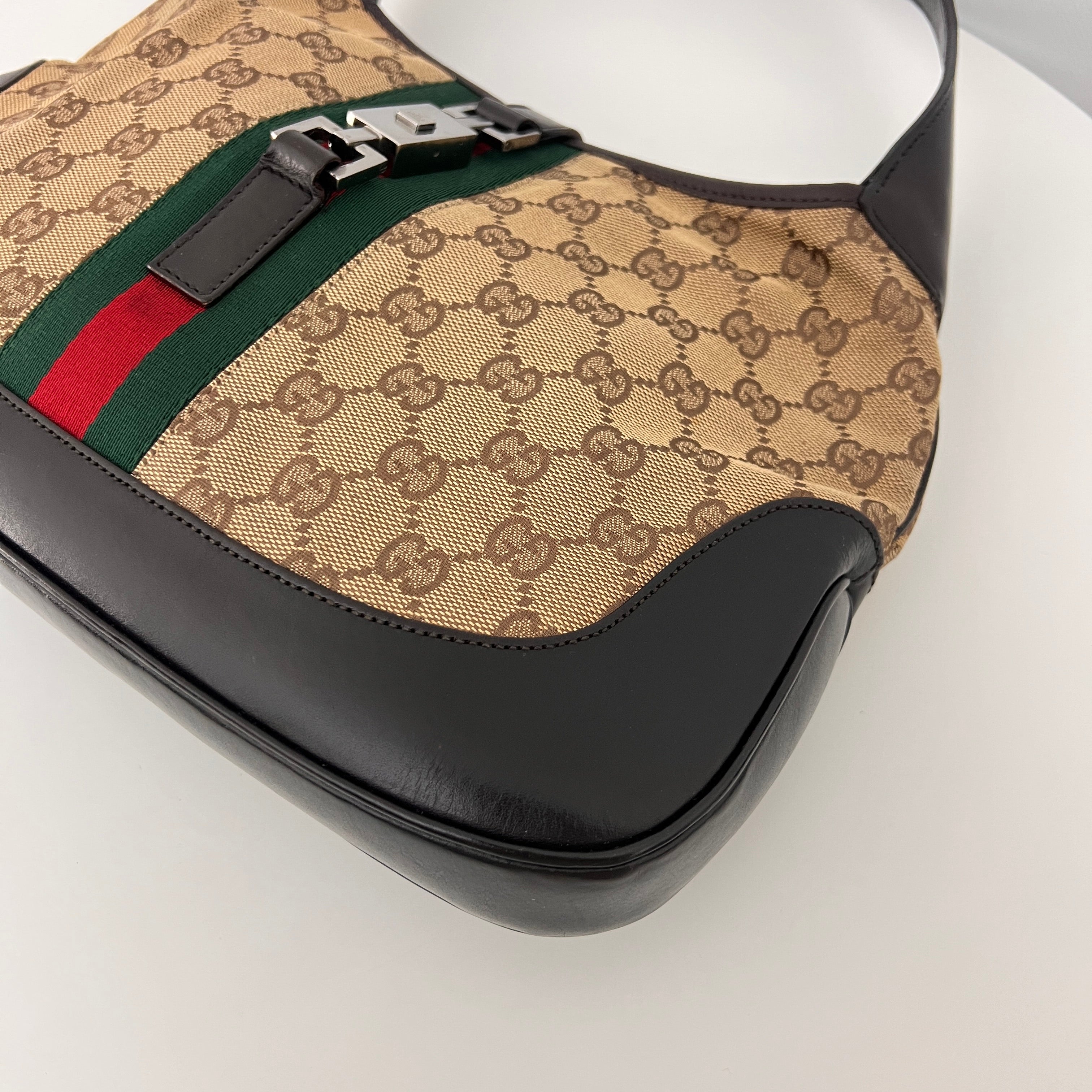 Sac GUCCI Jackie Iconique toile et cuir marron