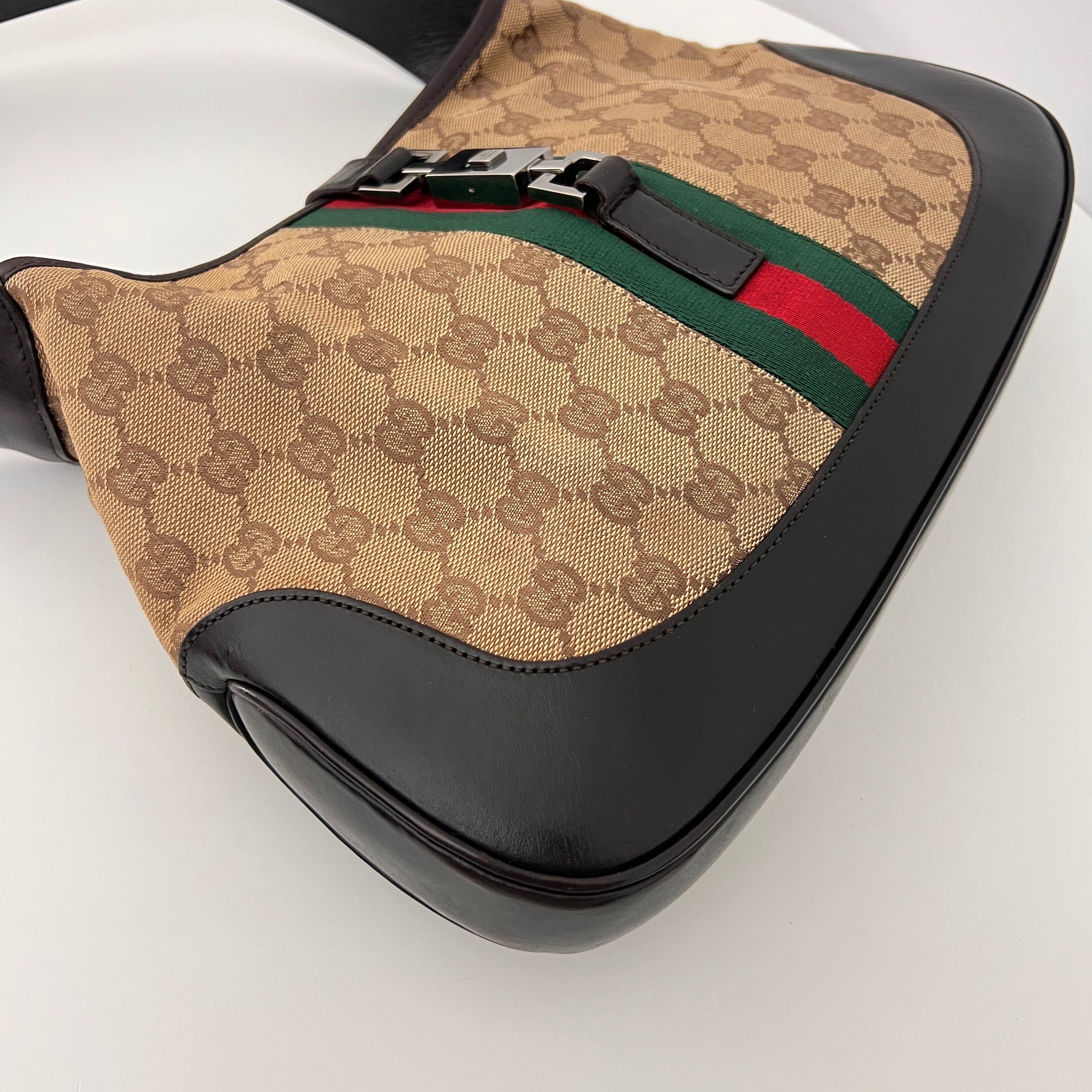 Sac GUCCI Jackie Iconique toile et cuir marron
