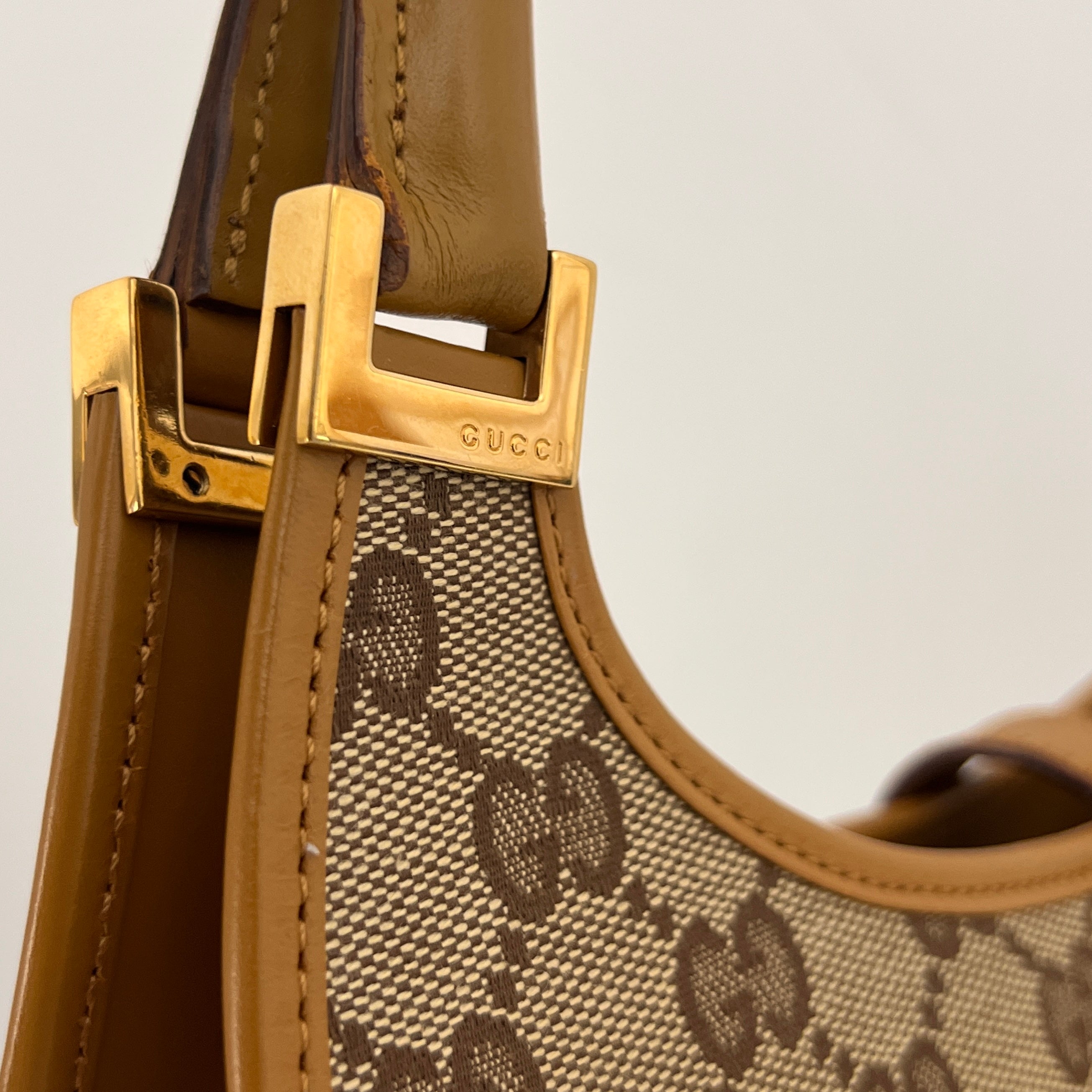 Sac GUCCI Jackie Small toile et cuir marron
