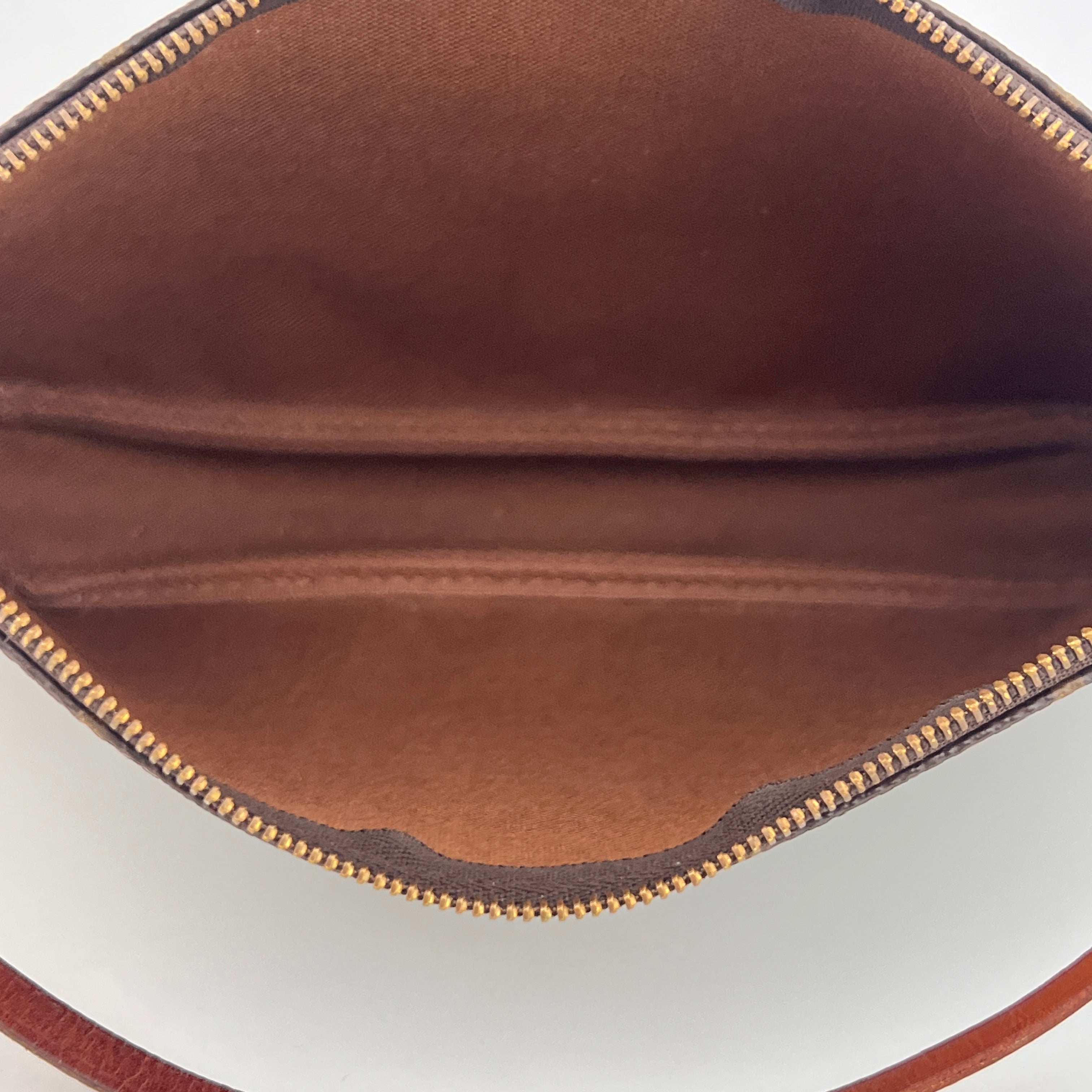 Sac à bandoulière LOUIS VUITTON Pochette Accessoires toile et cuir marron