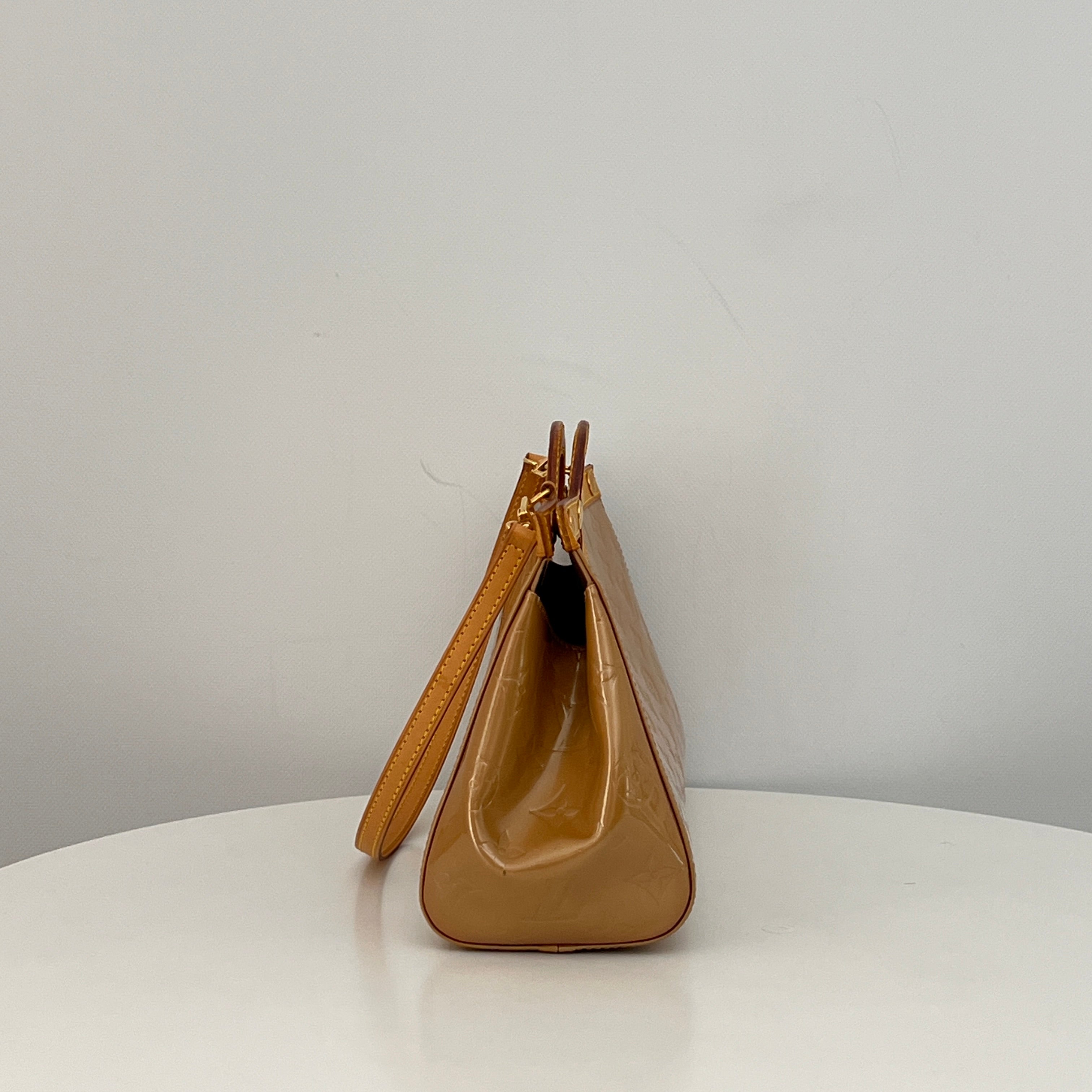 Sac LOUIS VUITTON Roxbury cuir verni marron noisette