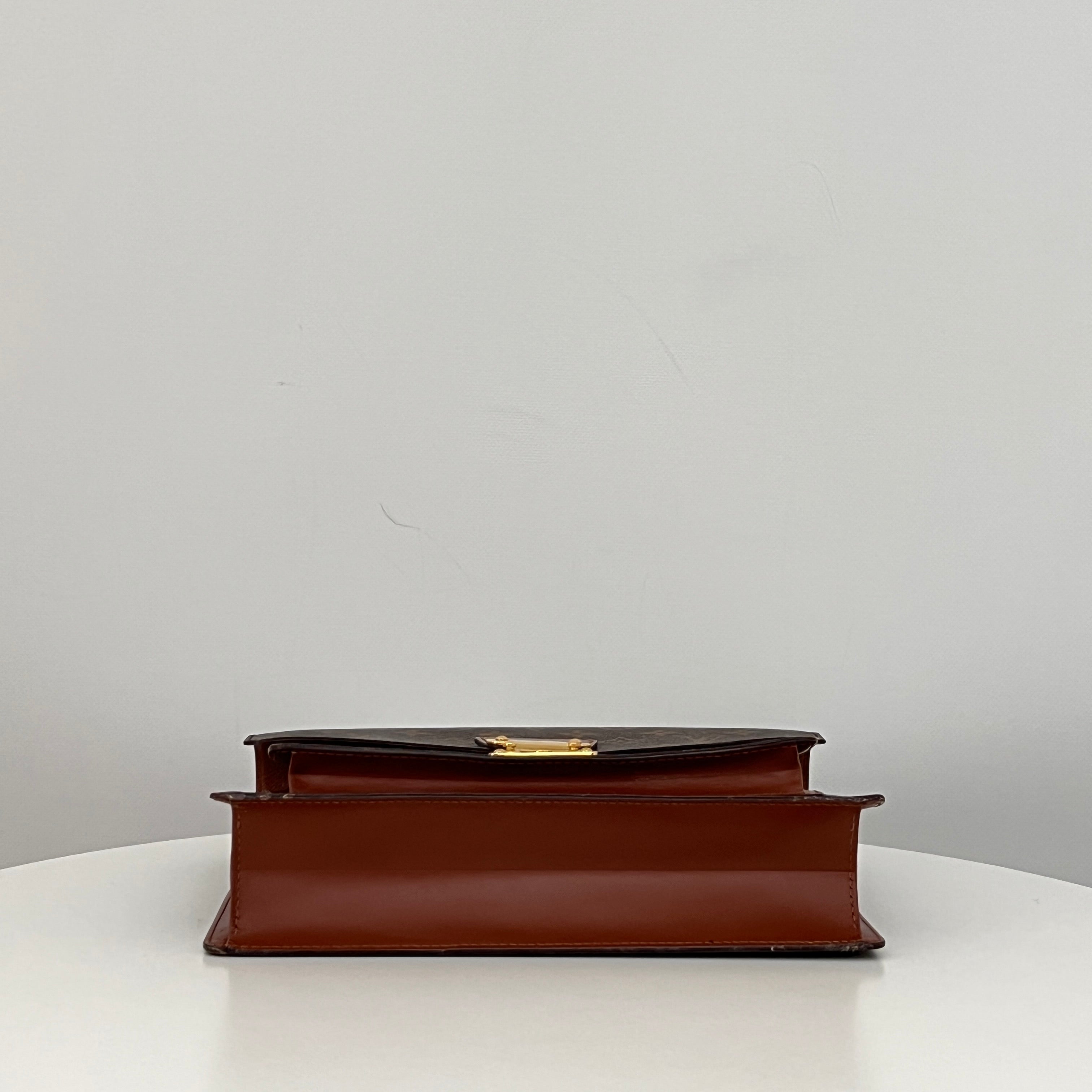 Sac à bandoulière LOUIS VUITTON Monceau 28 toile et cuir marron