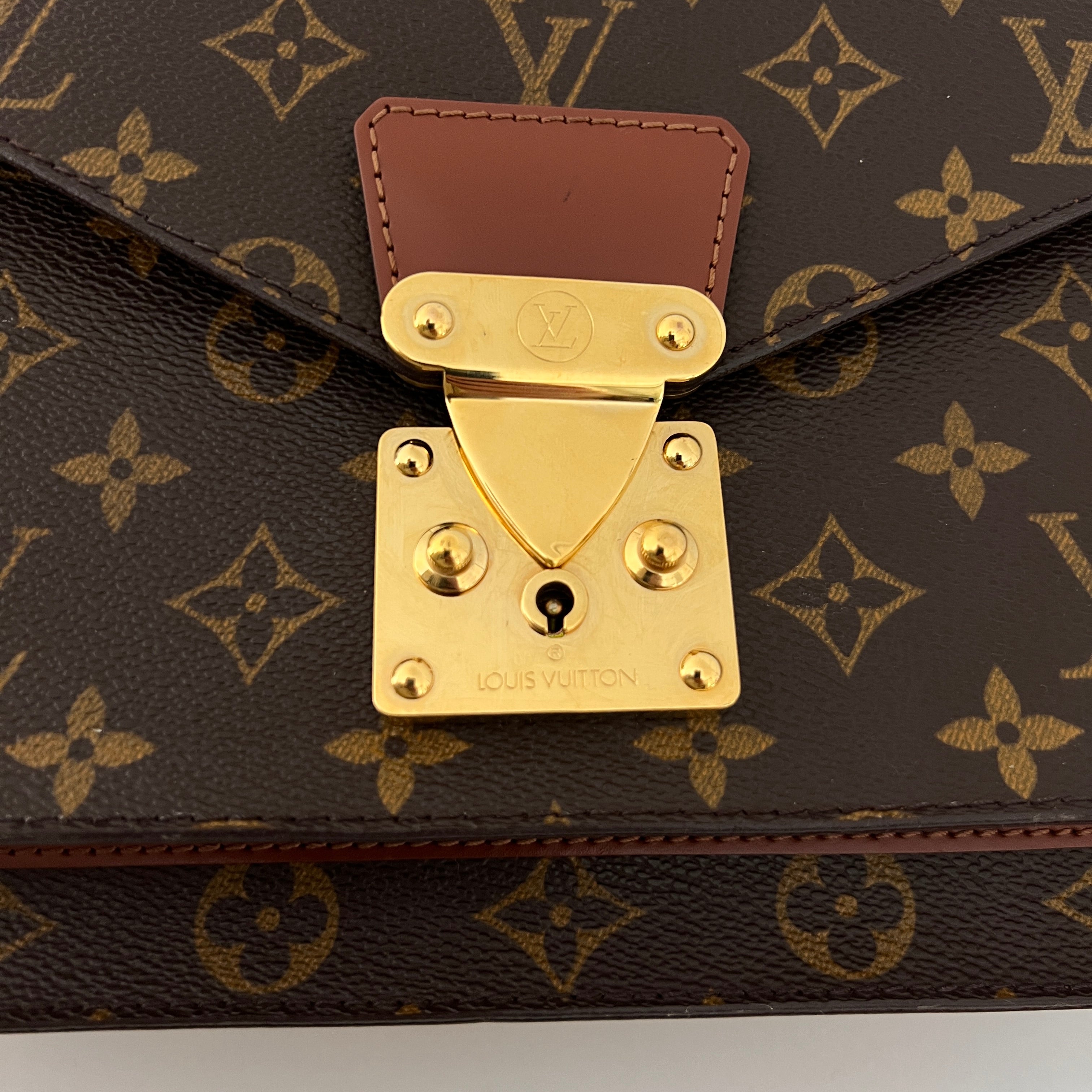 Sac à bandoulière LOUIS VUITTON Monceau 28 toile et cuir marron