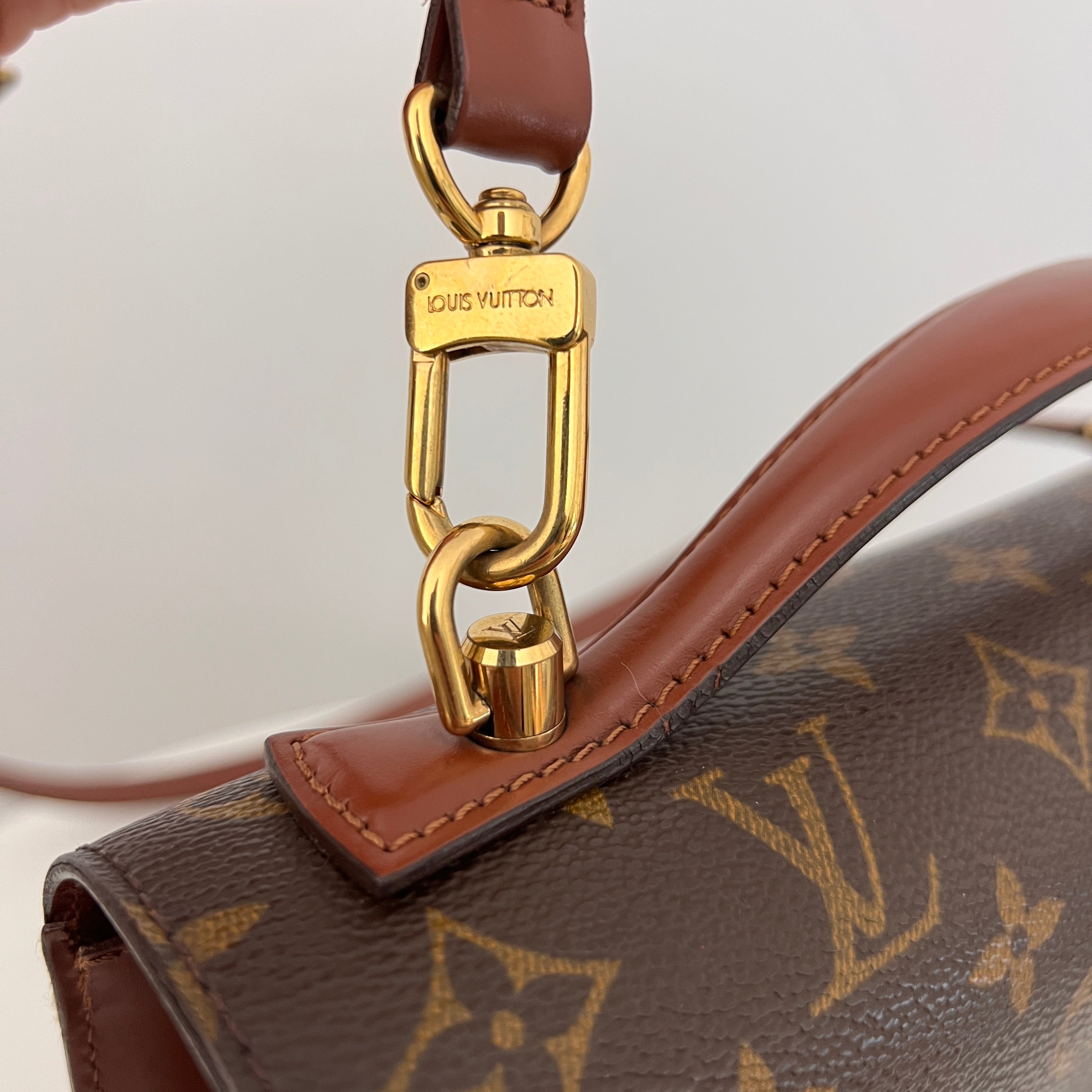 Sac à bandoulière LOUIS VUITTON Monceau 28 toile et cuir marron