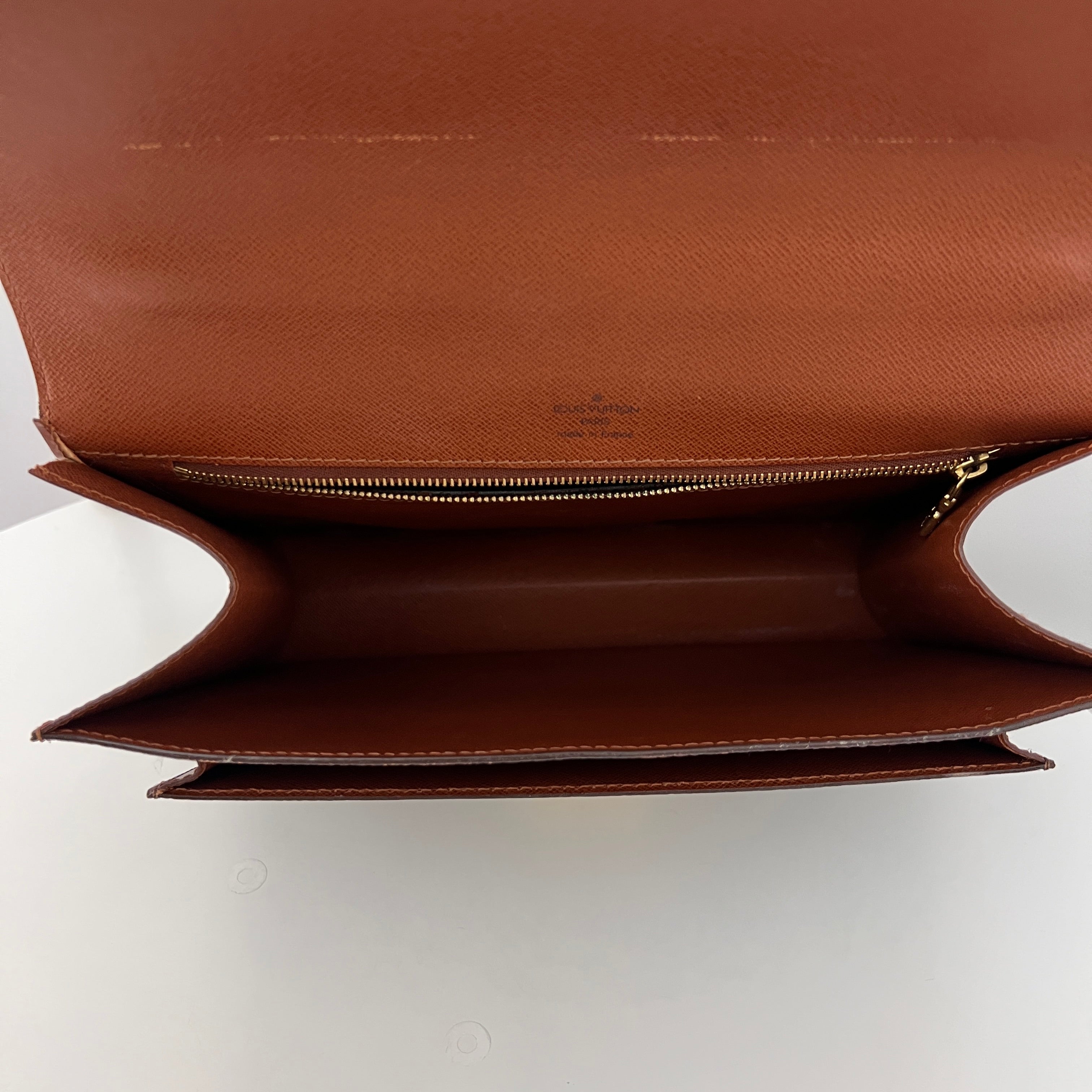 Sac à bandoulière LOUIS VUITTON Monceau 28 toile et cuir marron