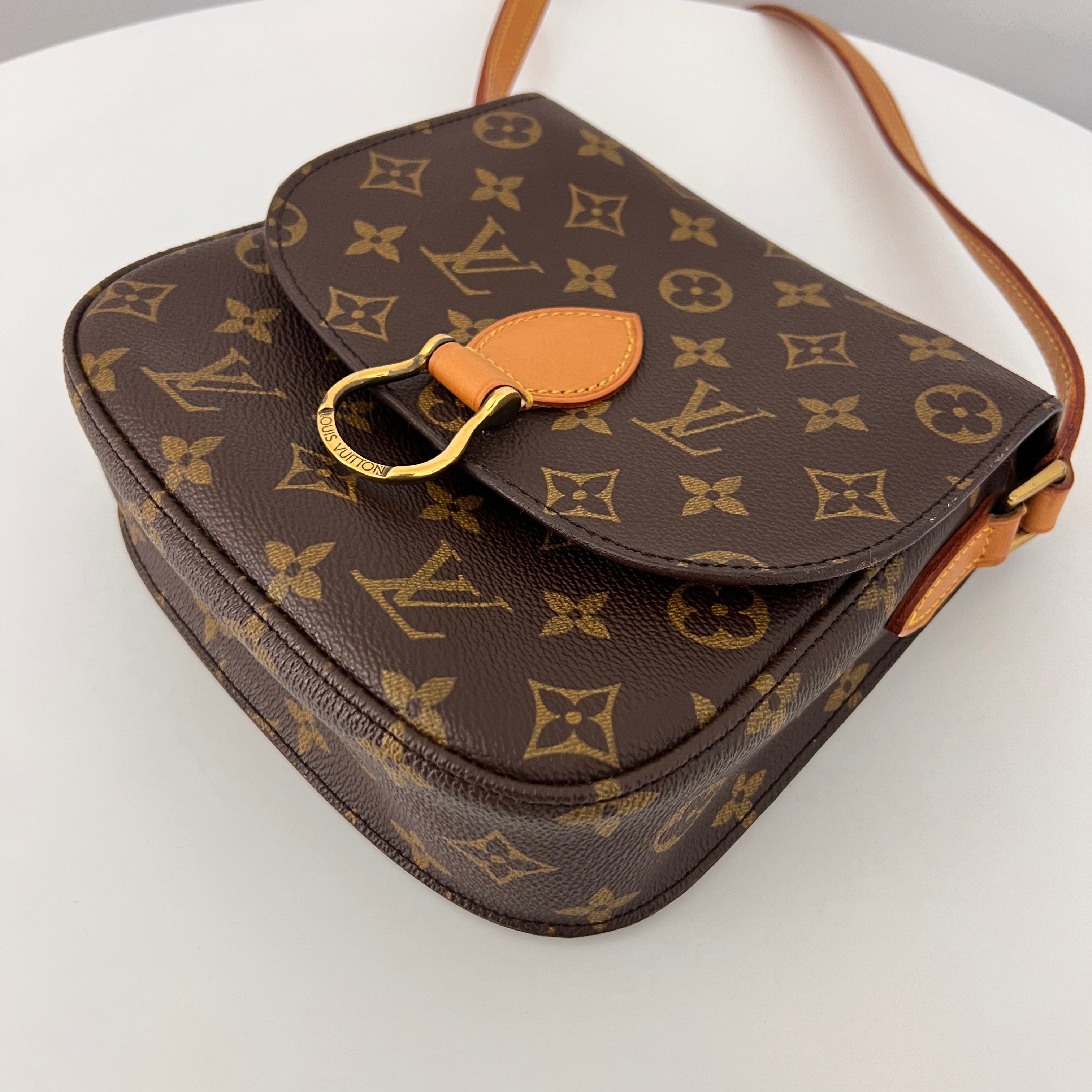 Sac à bandoulière LOUIS VUITTON Mini Saint Cloud toile et cuir marron