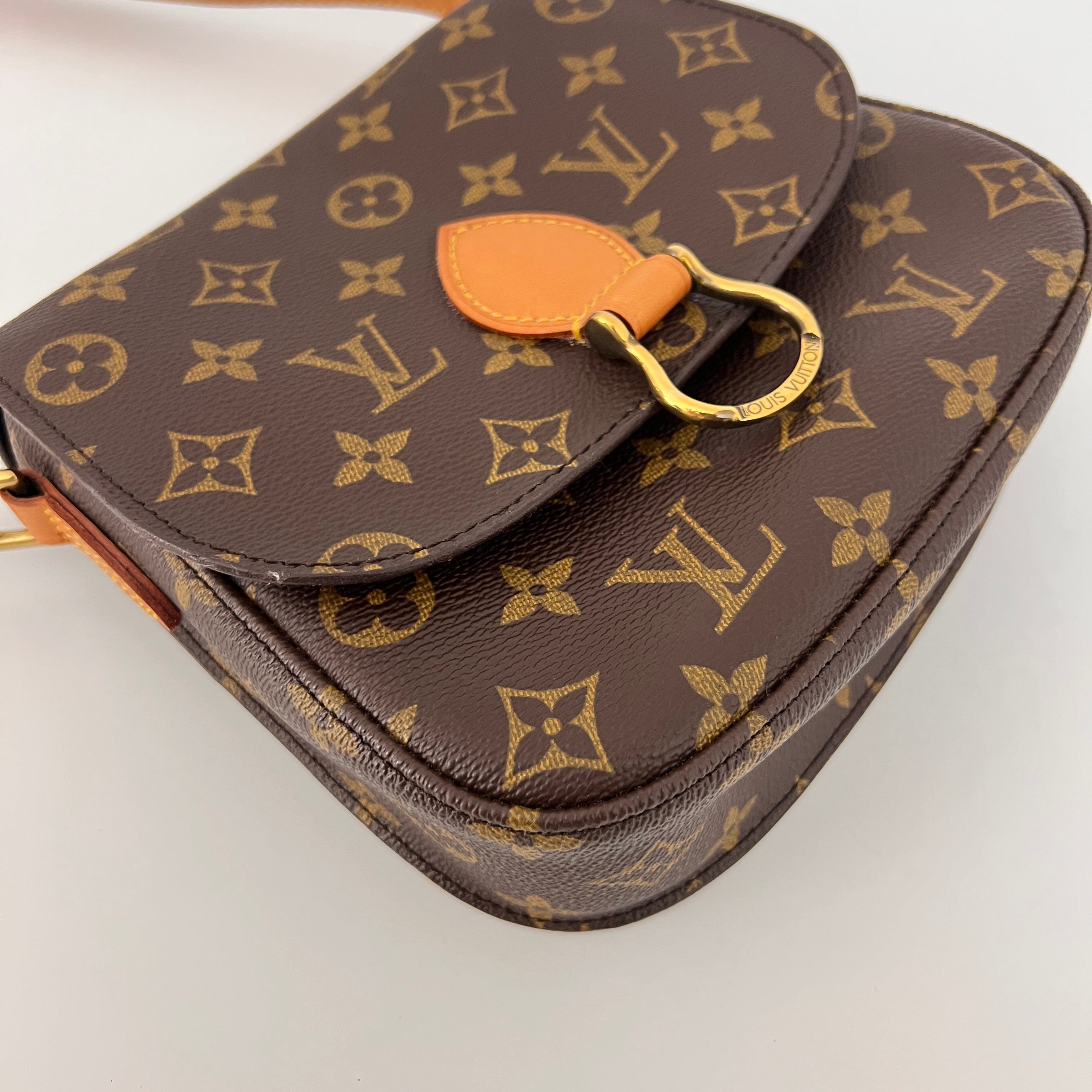 Sac à bandoulière LOUIS VUITTON Mini Saint Cloud toile et cuir marron