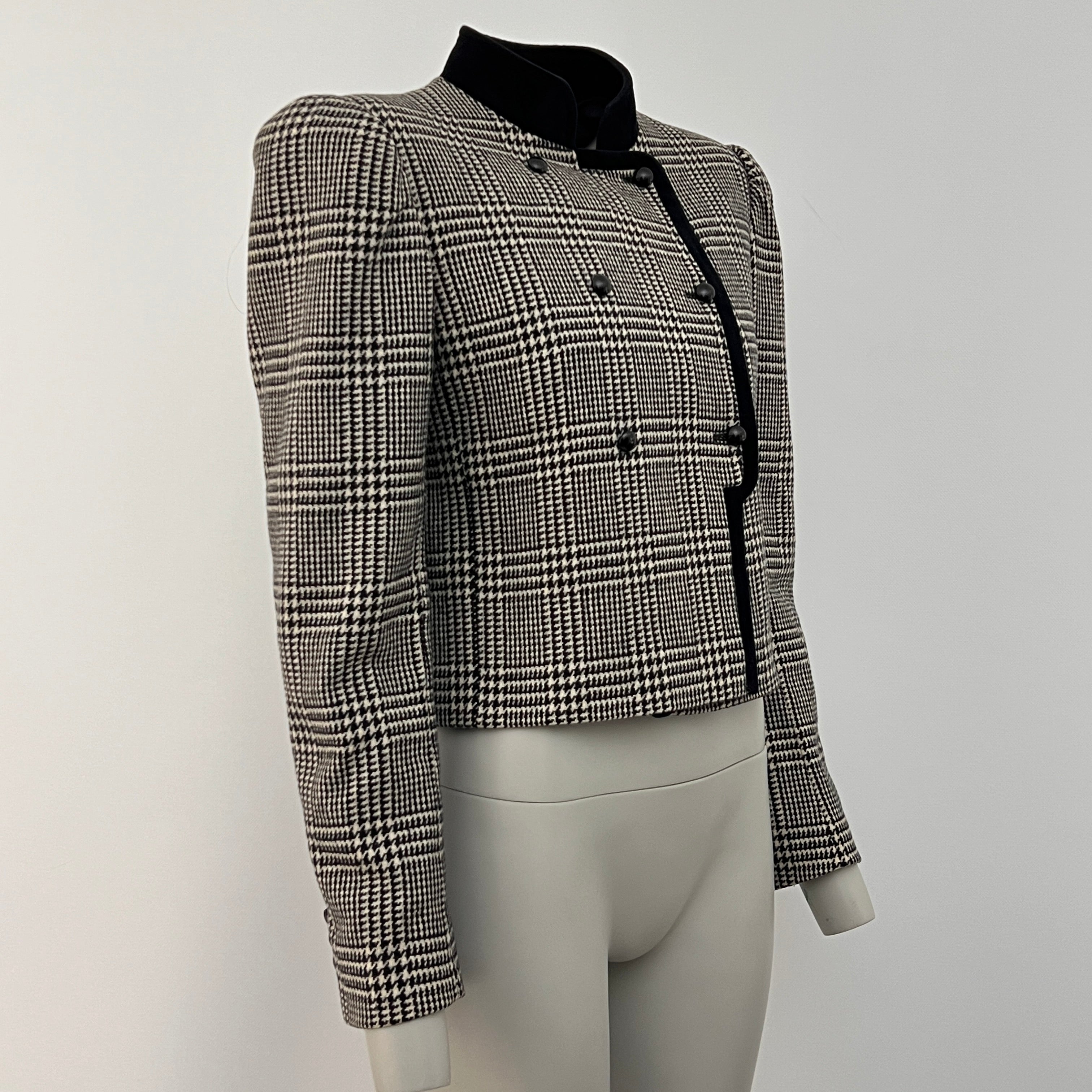 Valentino Miss V Houndstooth Vintage Jacket Circa 1980