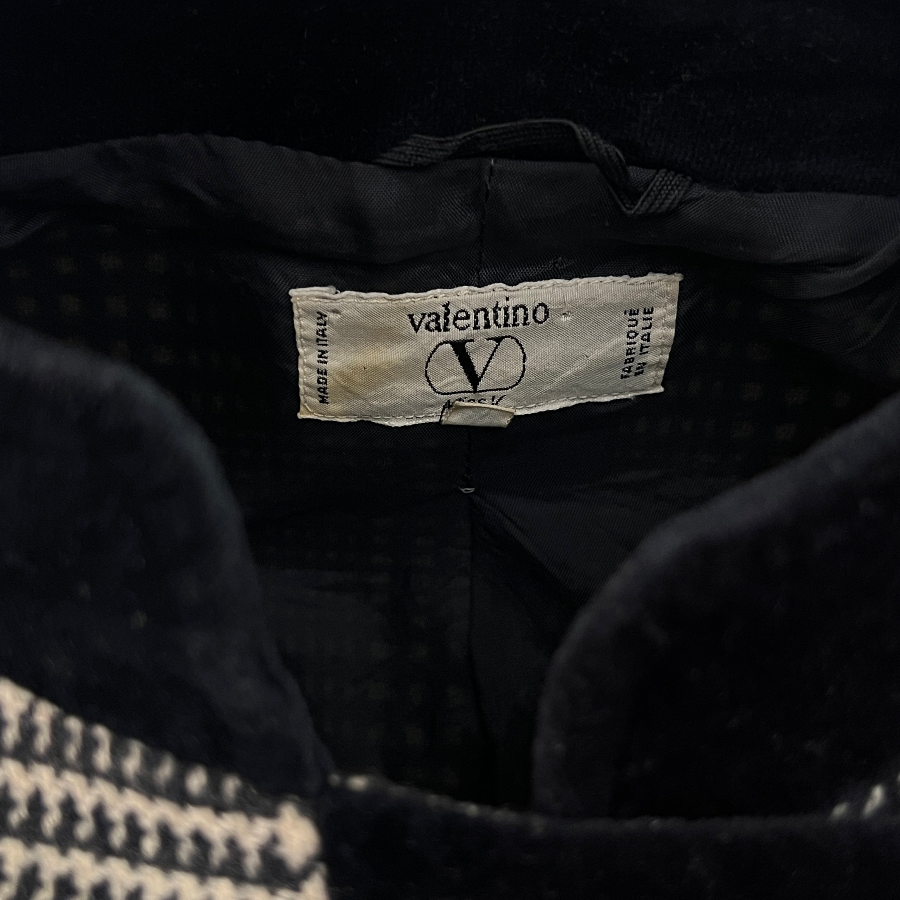Valentino Miss V Houndstooth Vintage Jacket Circa 1980