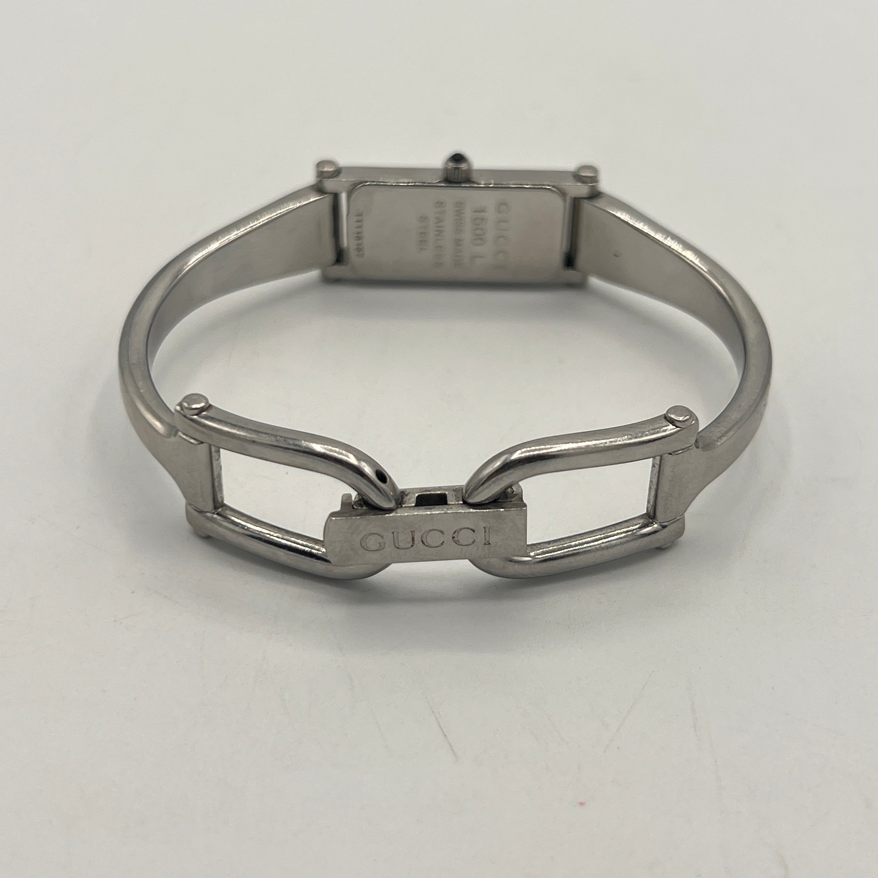 GUCCI 1500 L silver steel watch