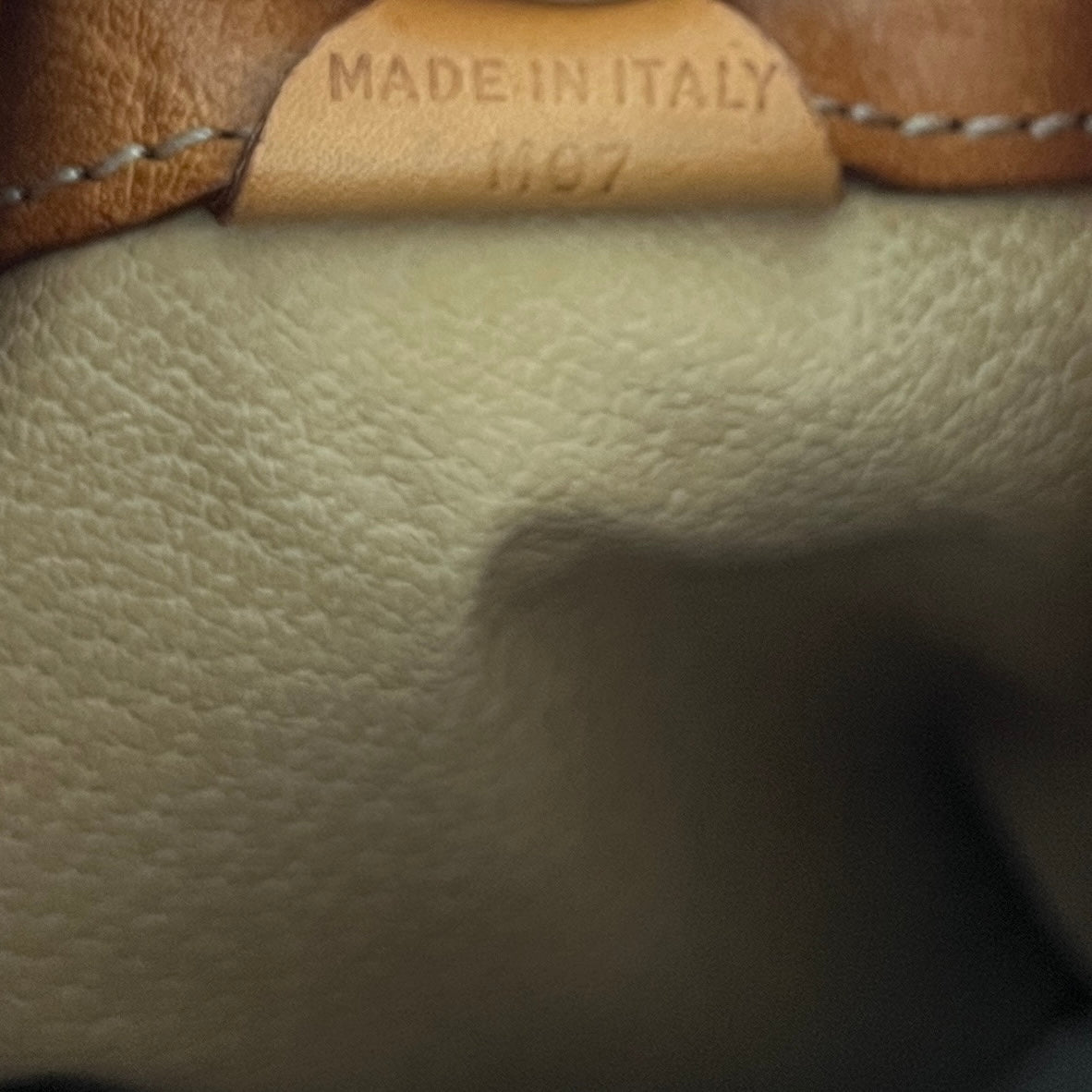 Sac à bandoulière CELINE Seau toile et cuir marron