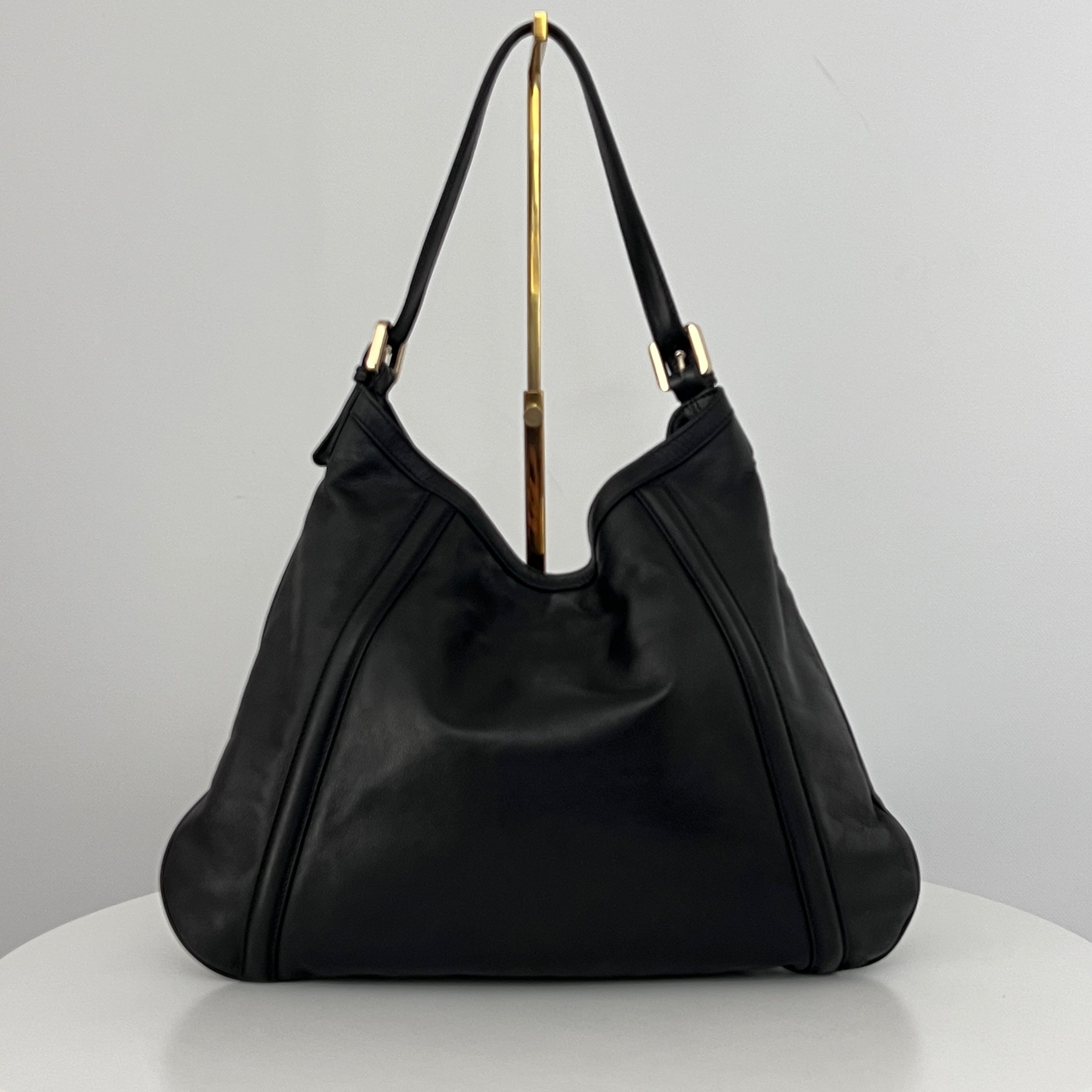 Sac GUCCI Interlocking G Britt cuir lisse noir