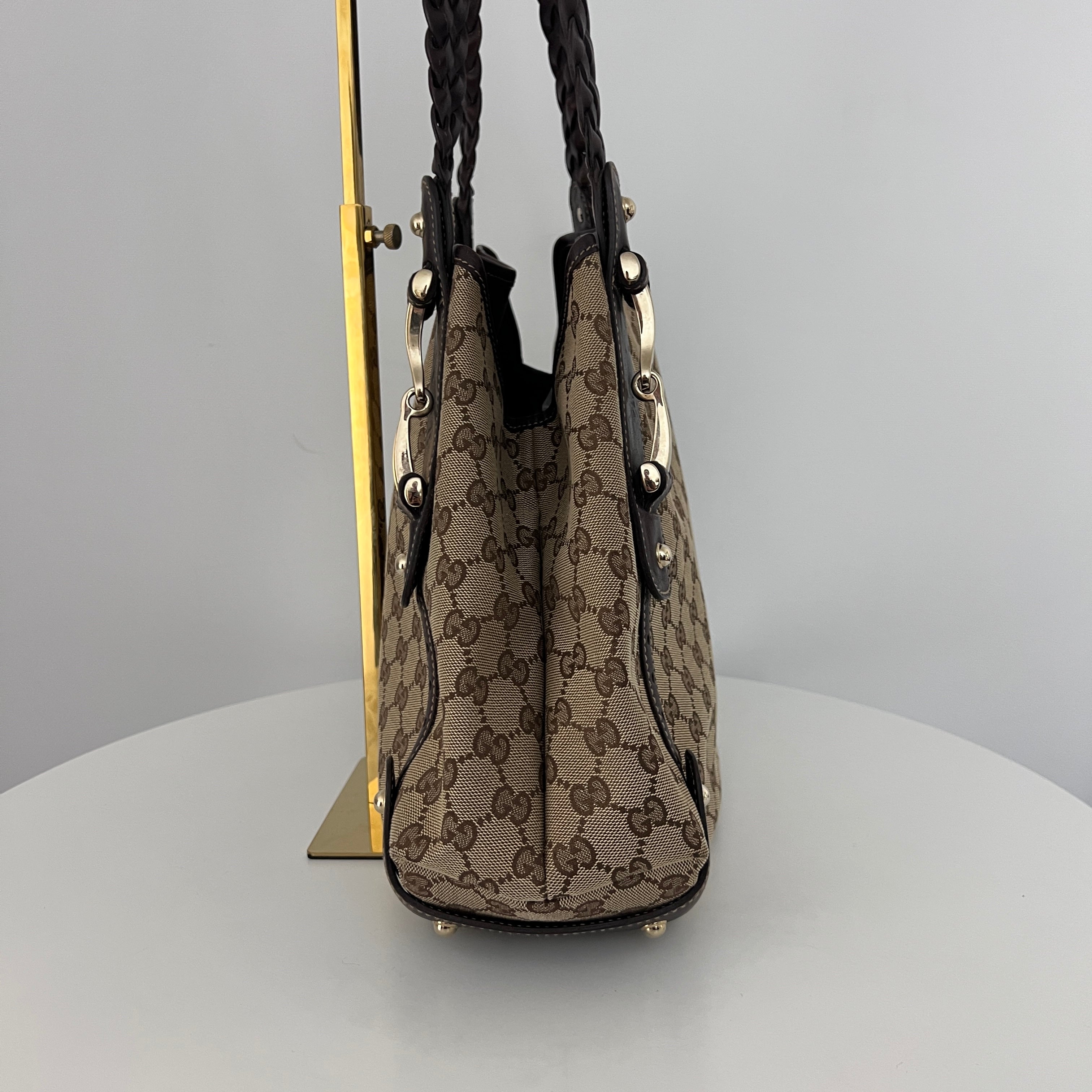 Sac GUCCI Pelham toile et cuir marron