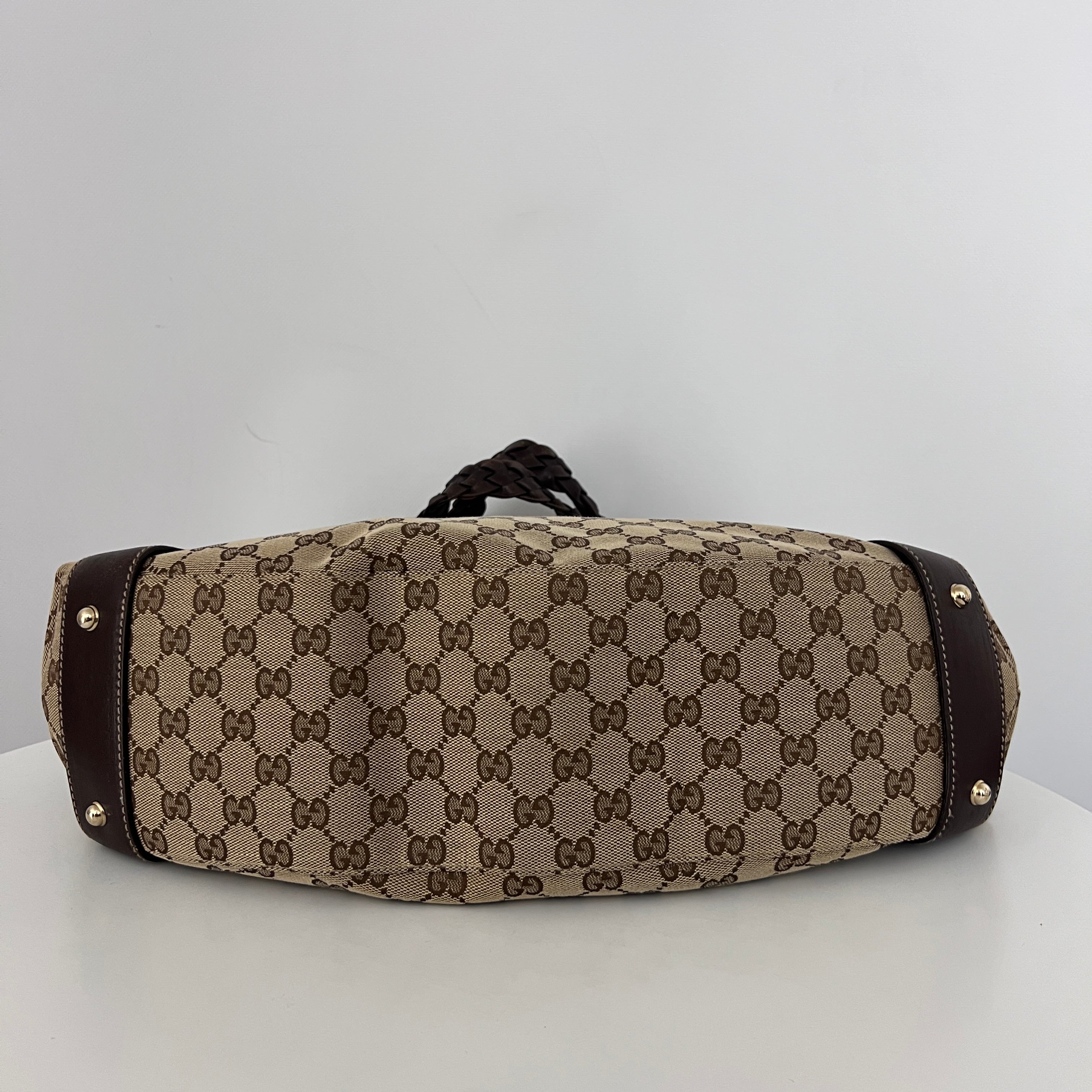 Sac GUCCI Pelham toile et cuir marron