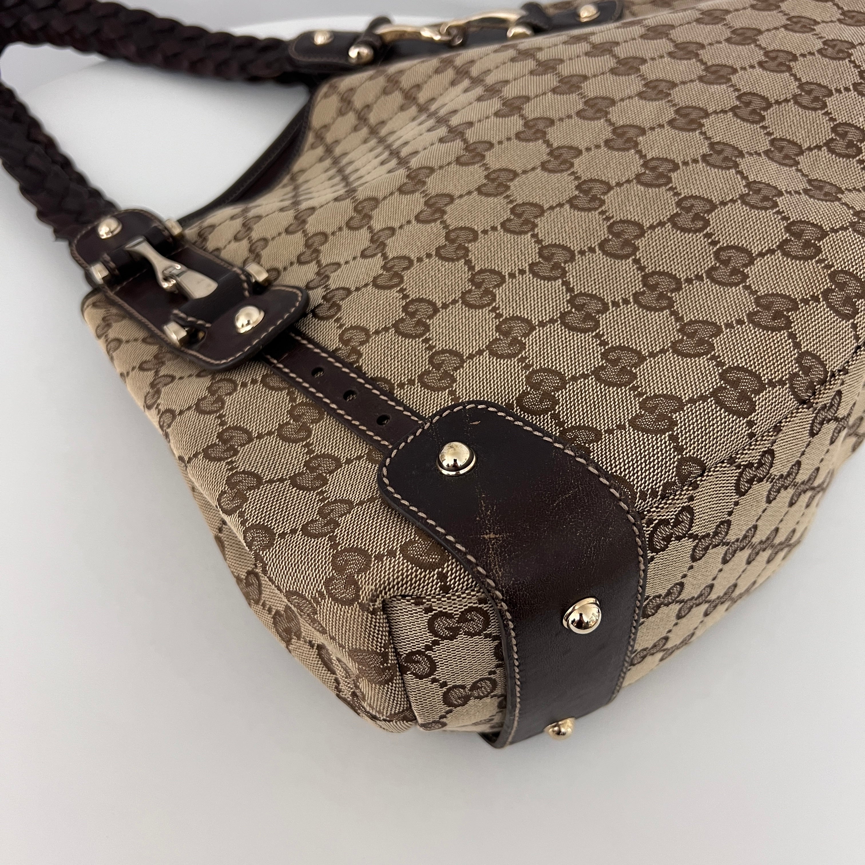 Sac GUCCI Pelham toile et cuir marron