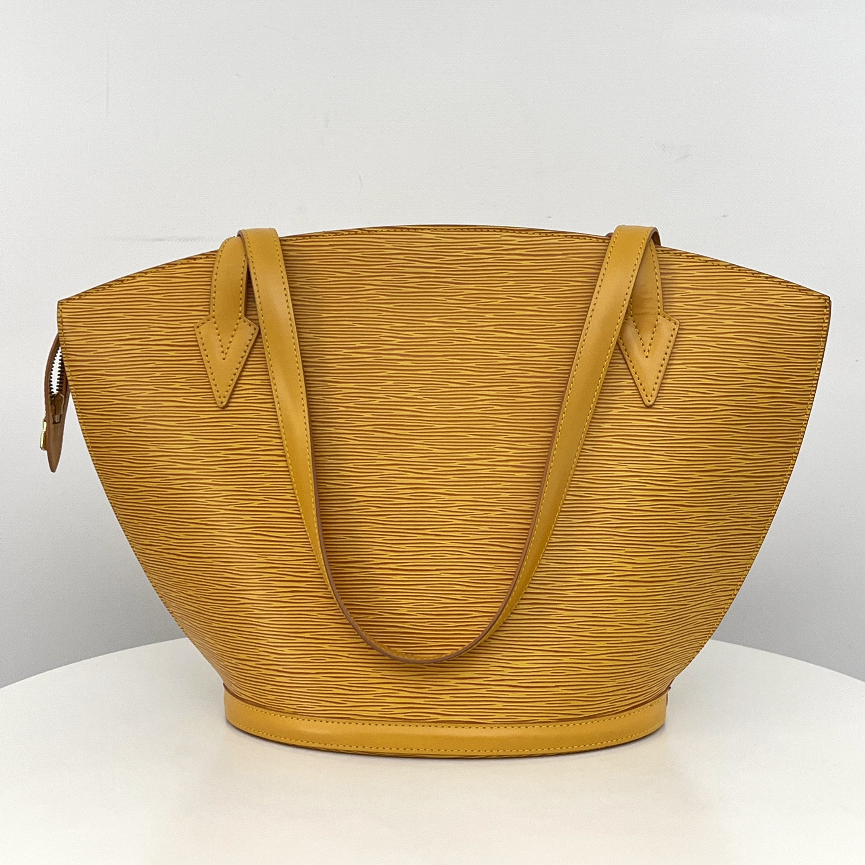 Sac LOUIS VUITTON Saint Jacques GM cuir épi jaune vintage 1995