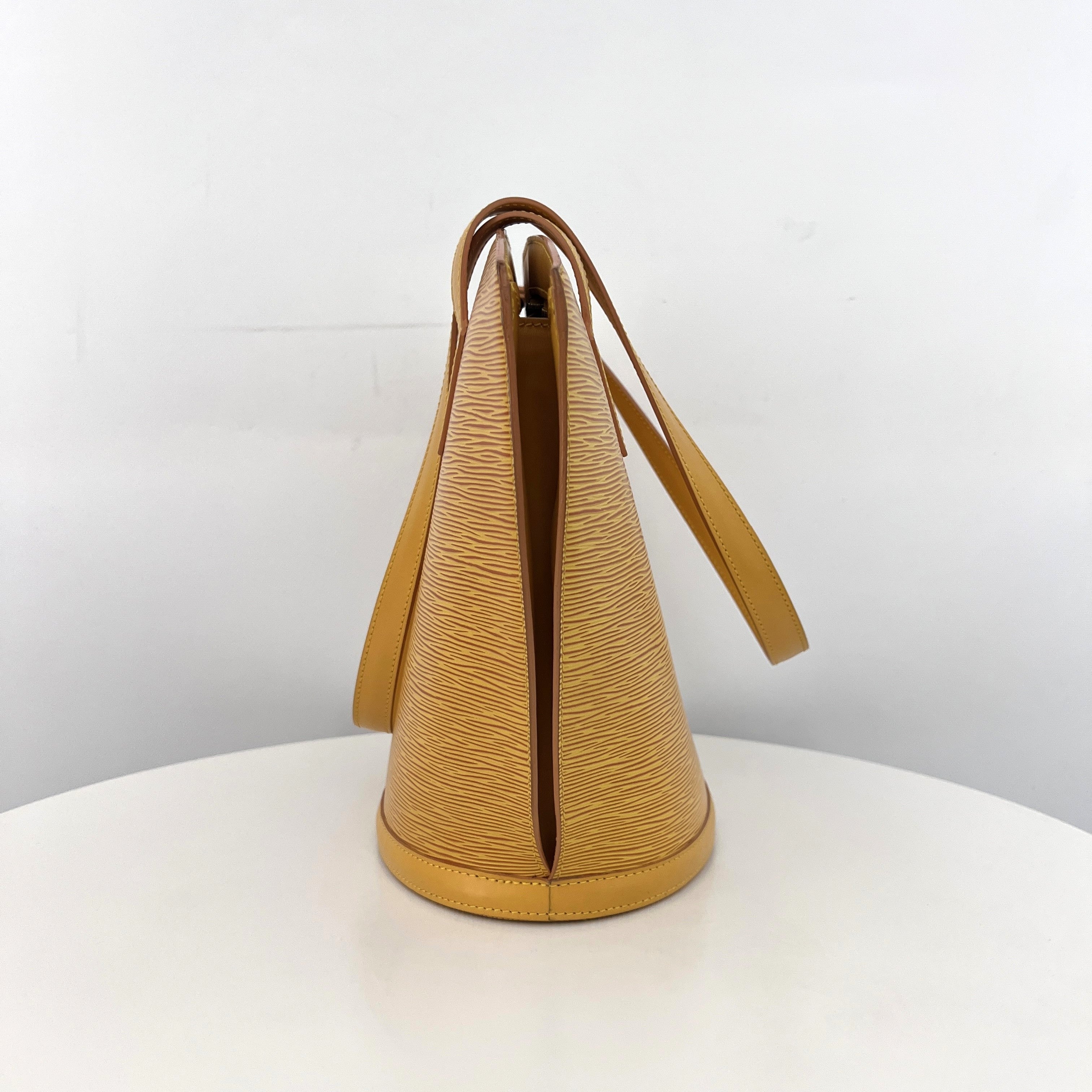 Sac LOUIS VUITTON Saint Jacques GM cuir épi jaune vintage 1995