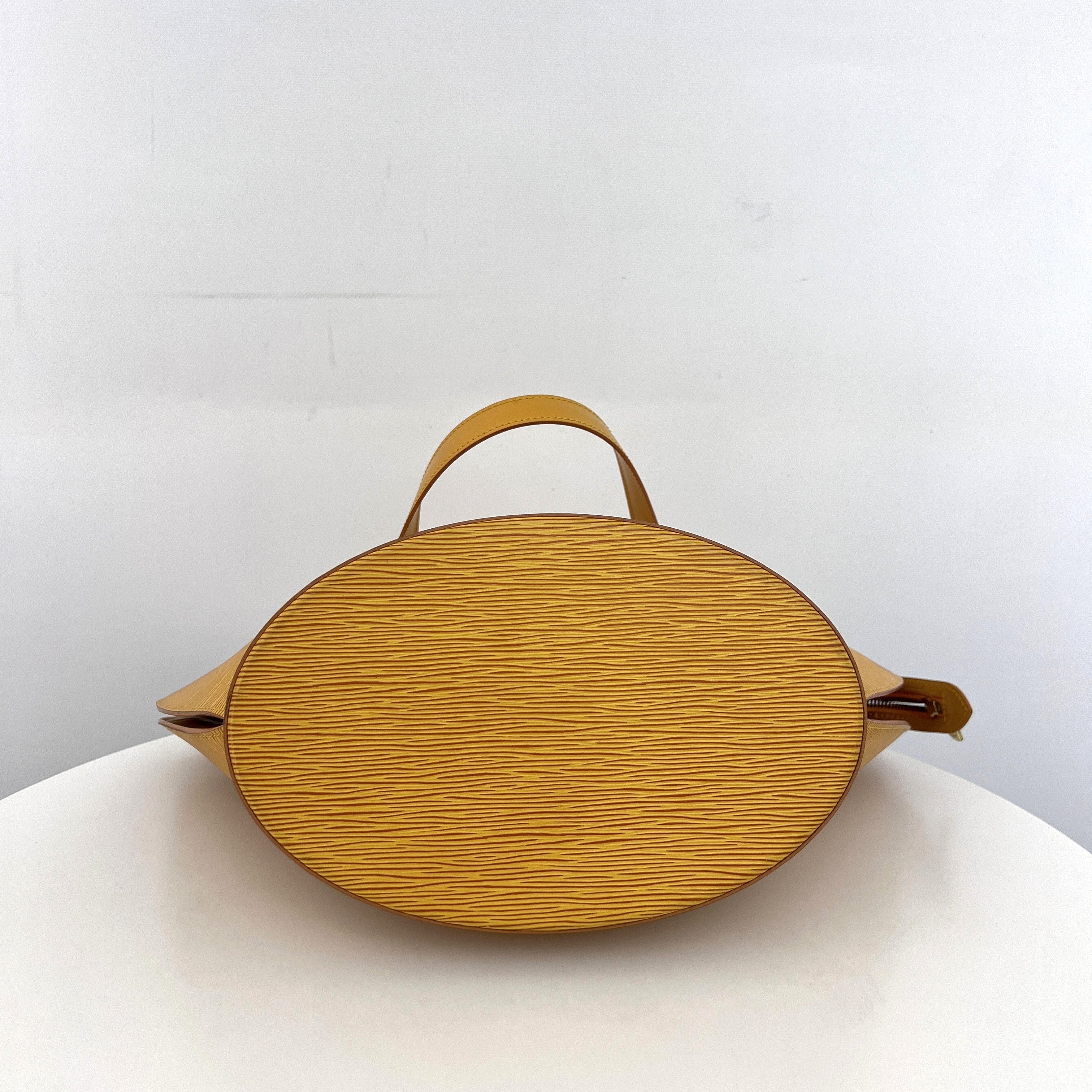 Sac LOUIS VUITTON Saint Jacques GM cuir épi jaune vintage 1995