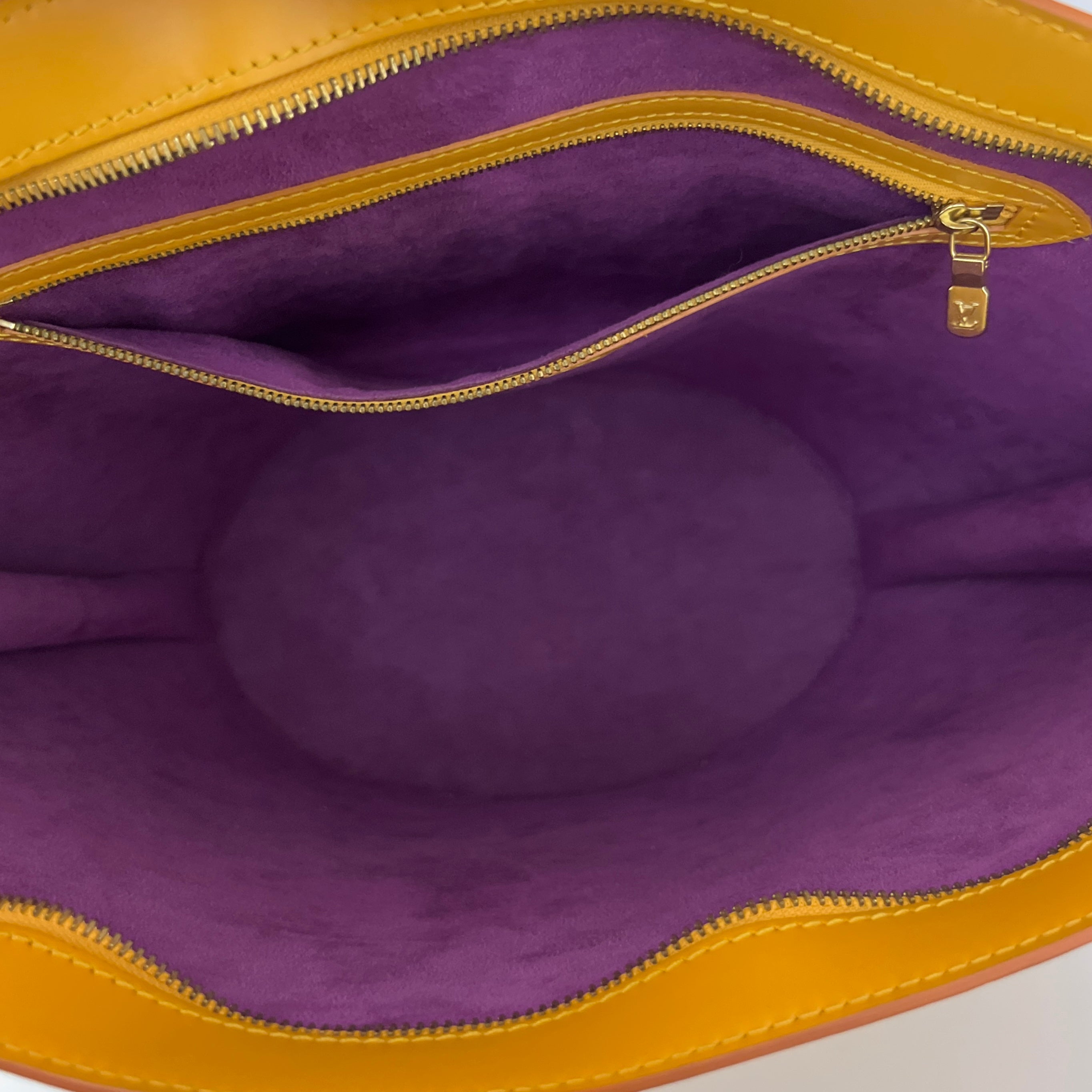 Sac LOUIS VUITTON Saint Jacques GM cuir épi jaune vintage 1995