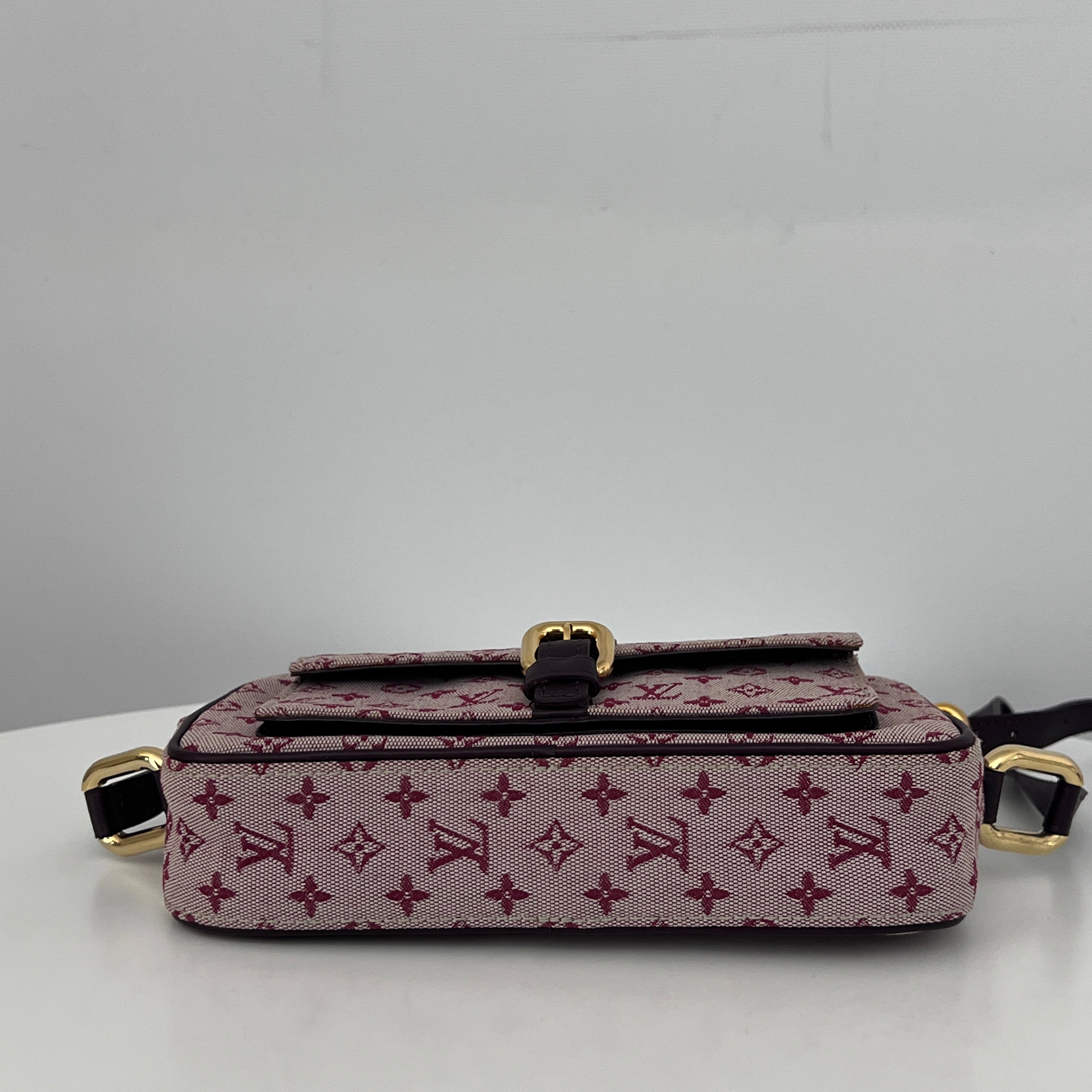 Sac à bandoulière LOUIS VUITTON Mini Lin Juliette toile rose vintage 2003
