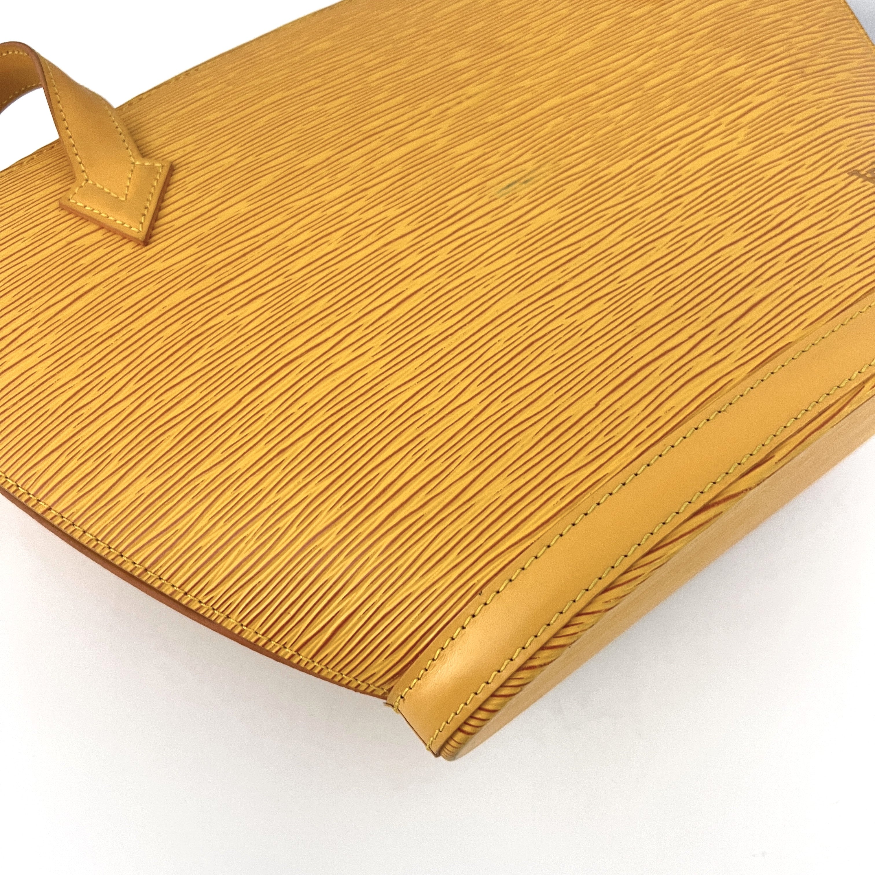 Sac LOUIS VUITTON Saint Jacques PM cuir épi jaune vintage 1996